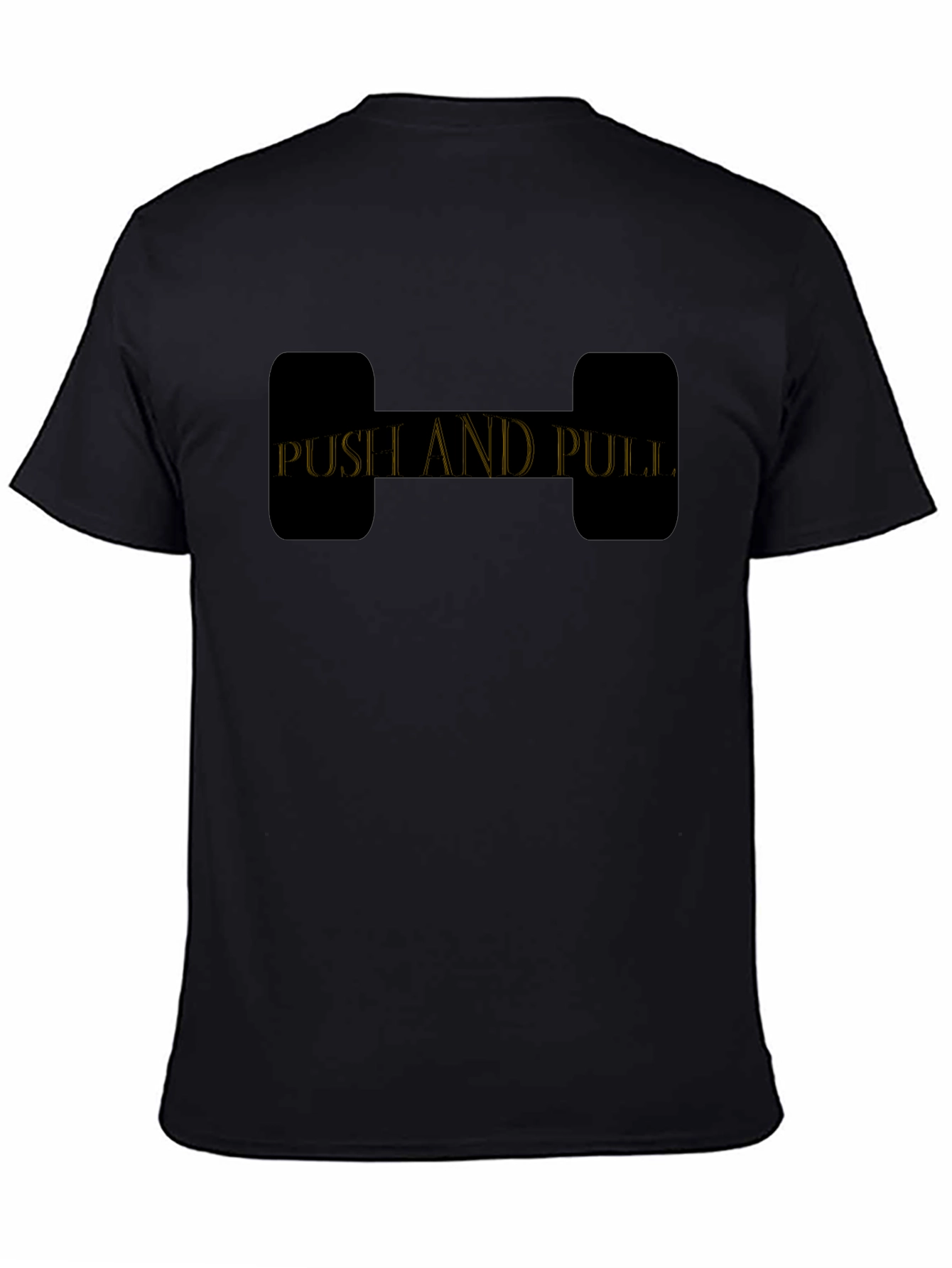 Push and Pull Graphic T-Shirt - Black