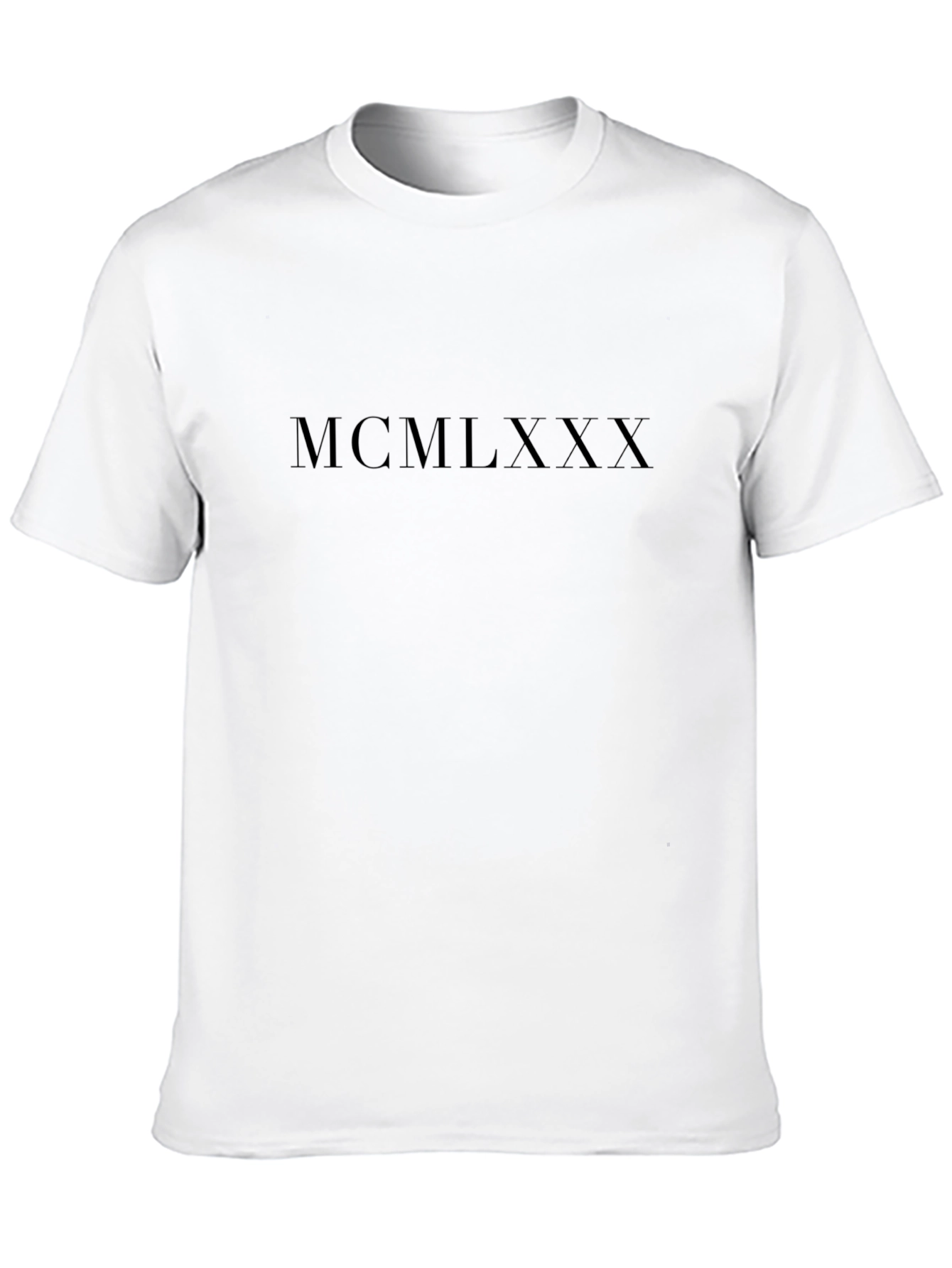 MCMLXXX Roman Numerals Graphic Tee - Black