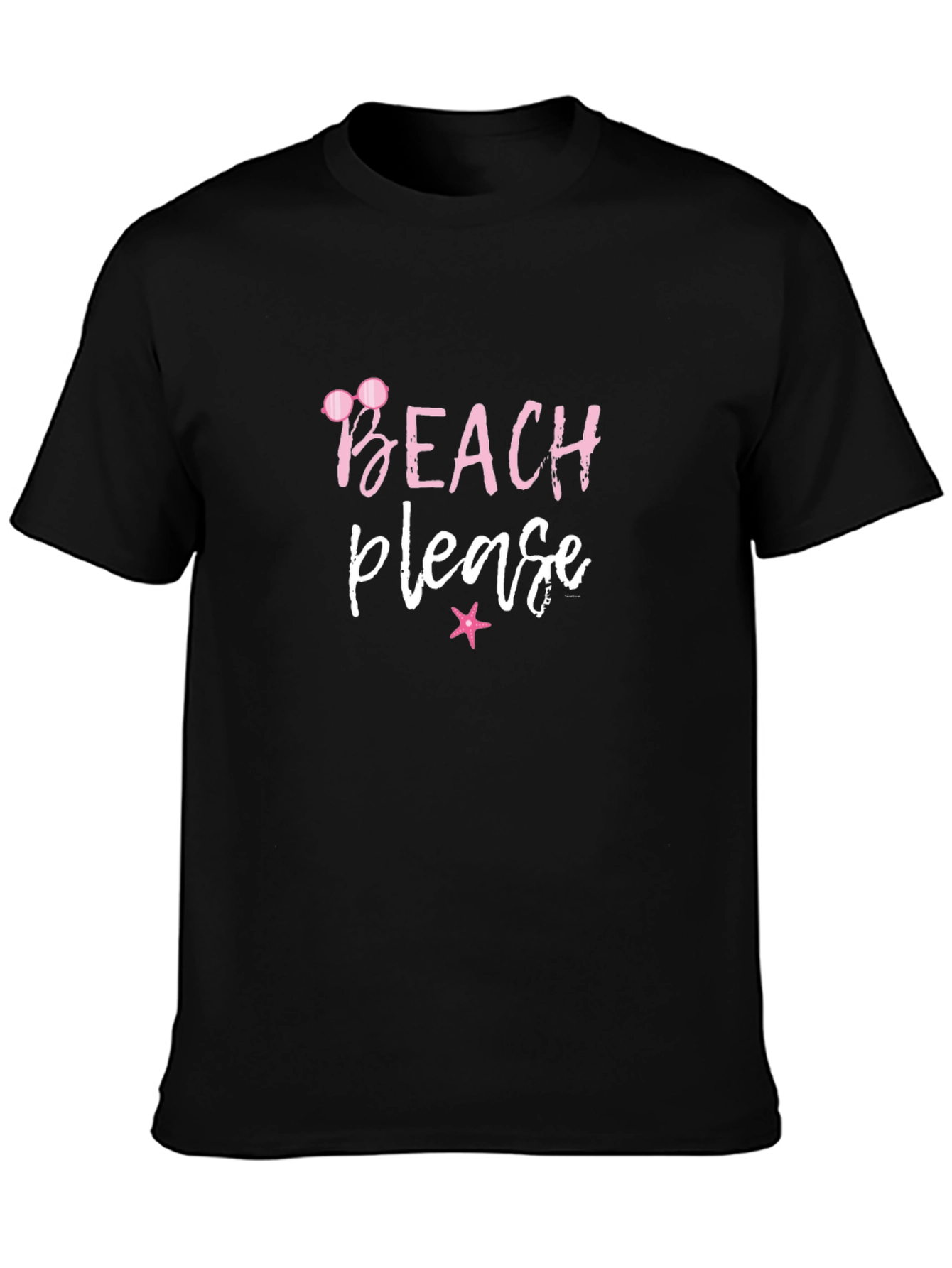 Beach Please Black T-Shirt