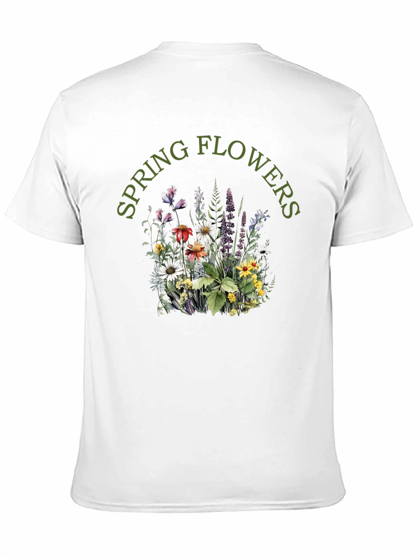 Spring Flowers Black Graphic Tee