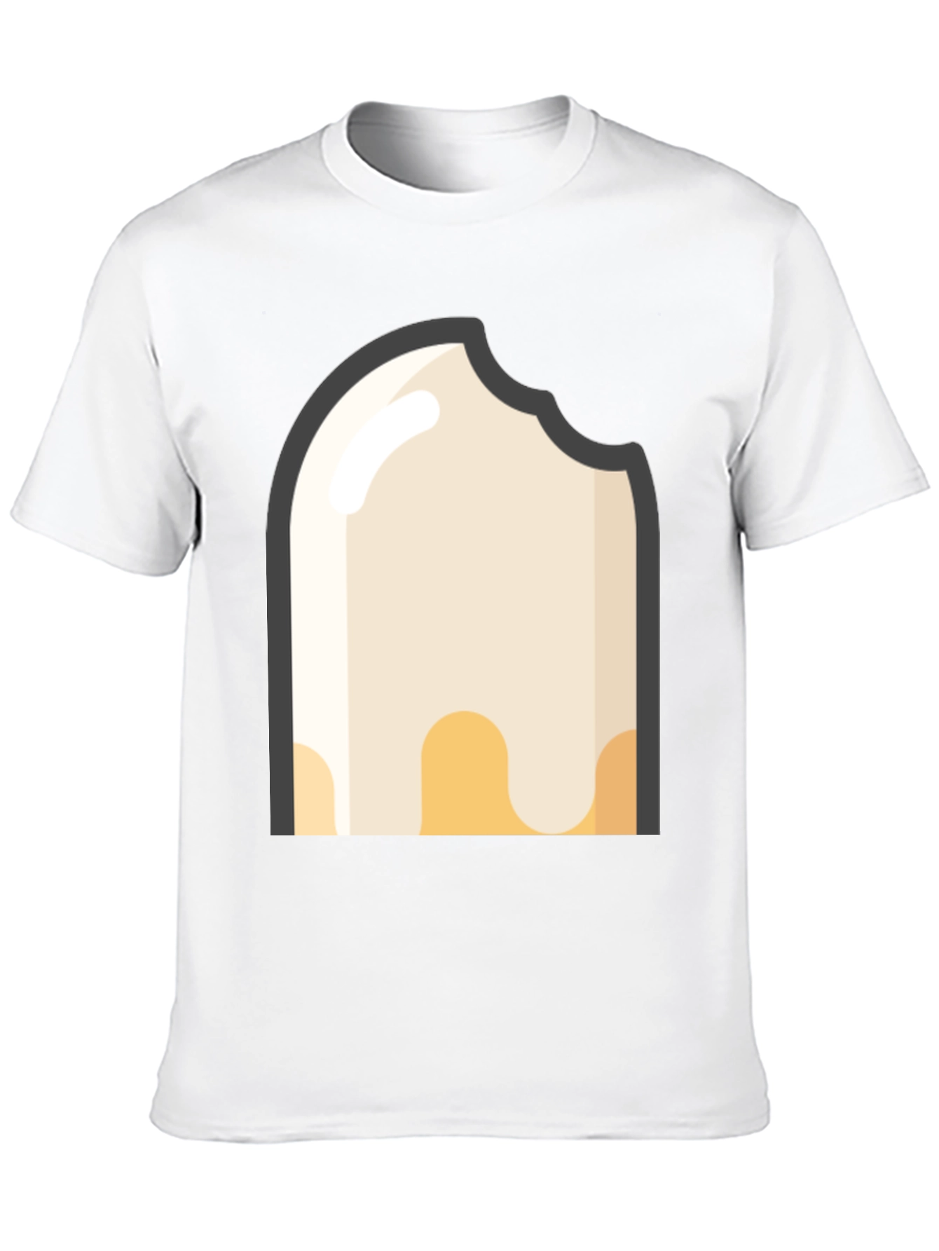 Bitten Ice Cream Black T-Shirt