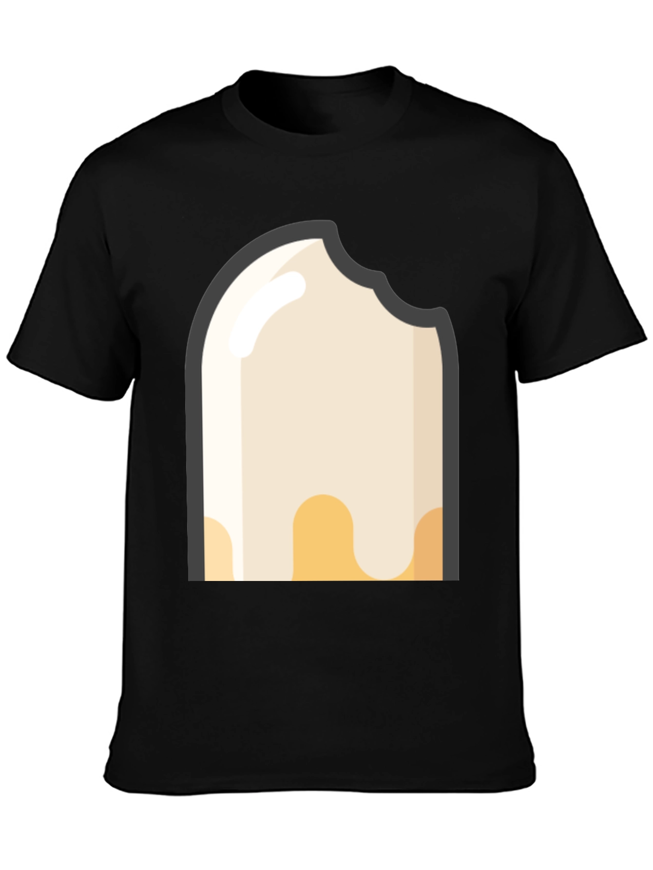 Bitten Ice Cream Black T-Shirt