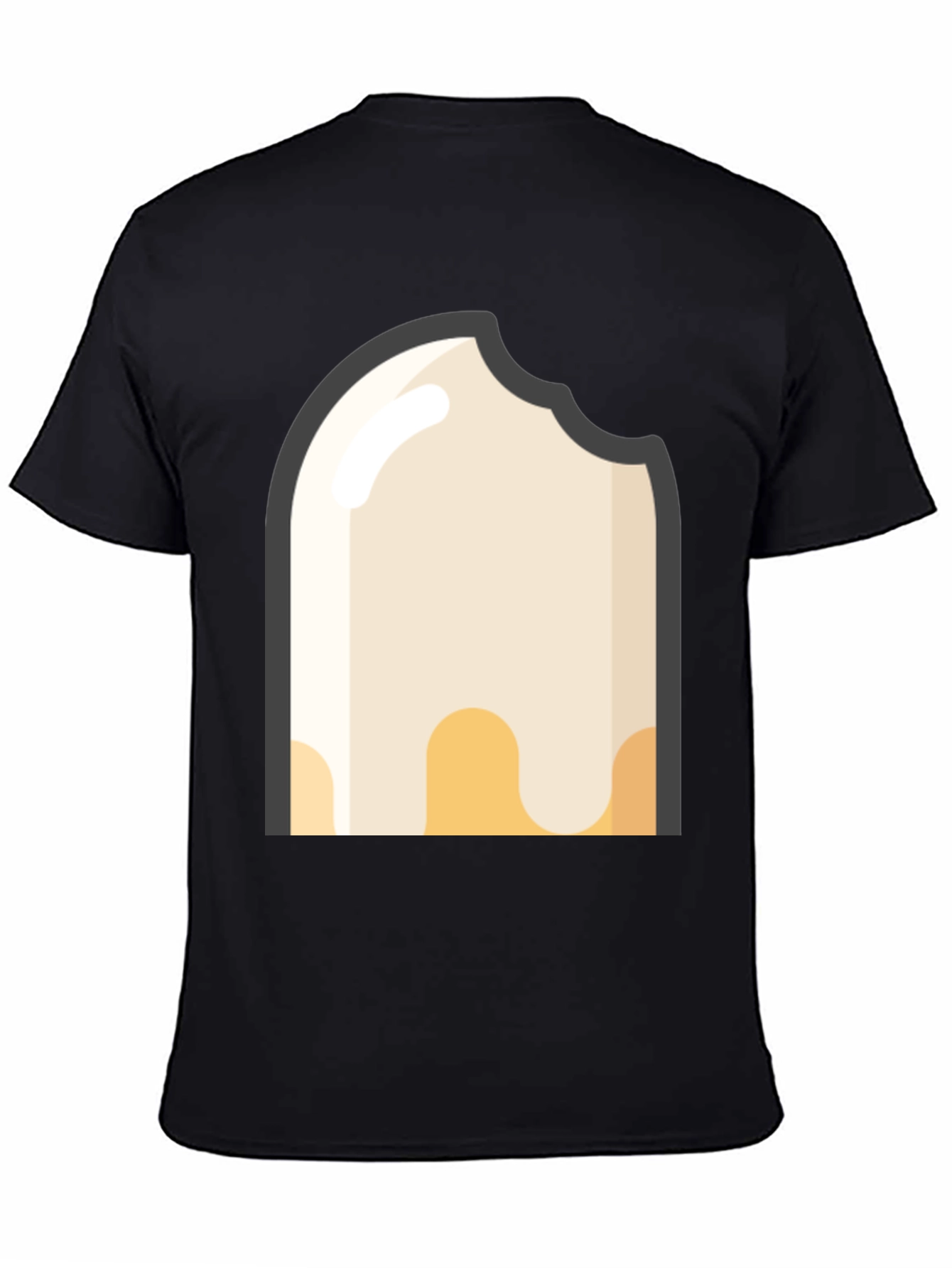 Bitten Ice Cream Black T-Shirt