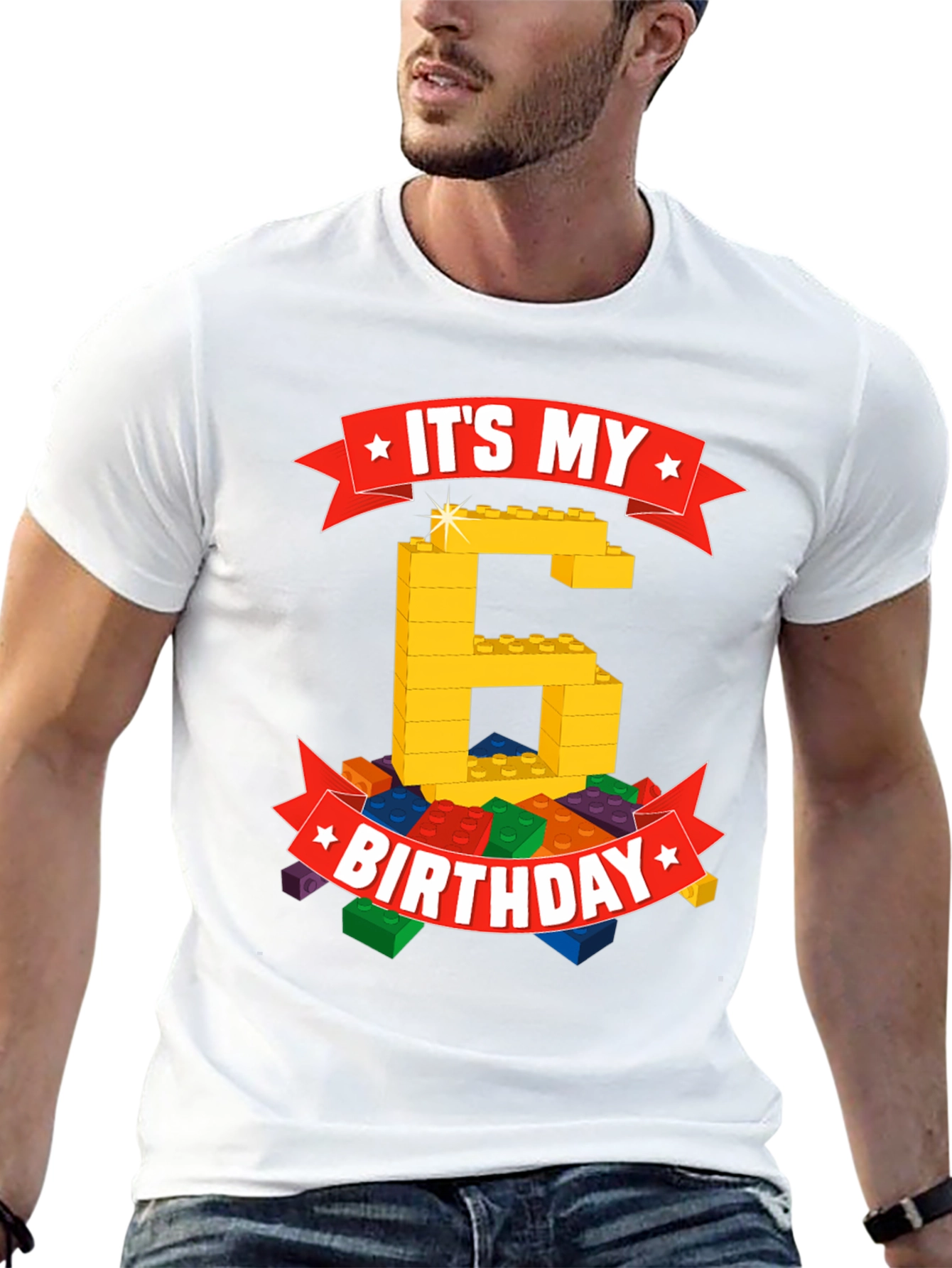 6th Birthday Lego Bricks T-Shirt