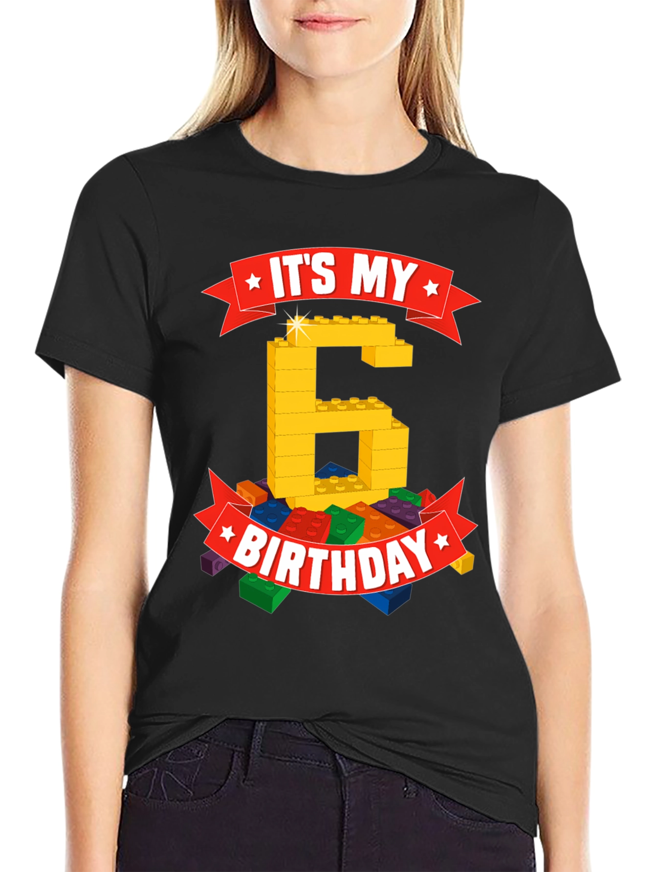 6th Birthday Lego Bricks T-Shirt