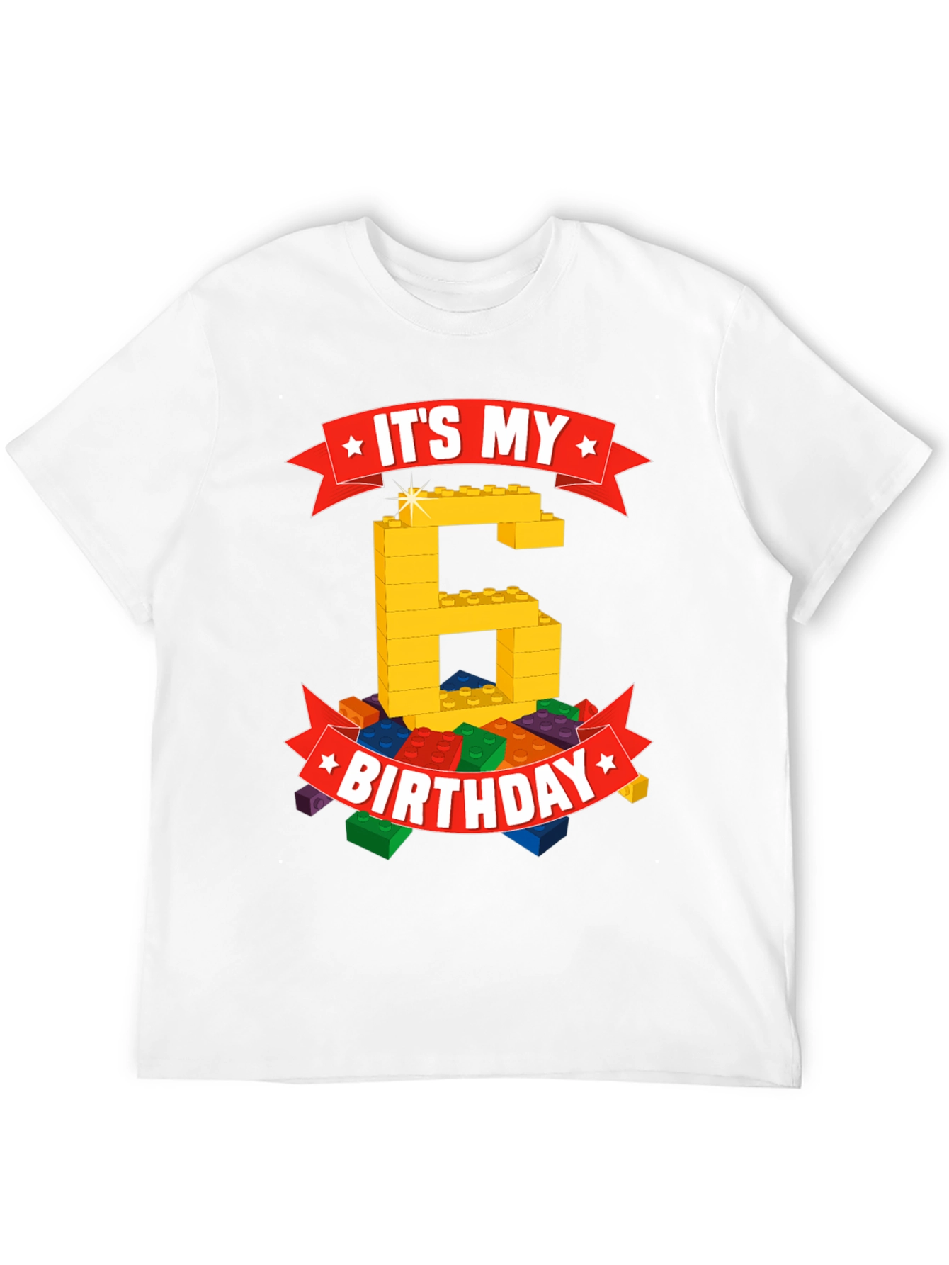 6th Birthday Lego Bricks T-Shirt