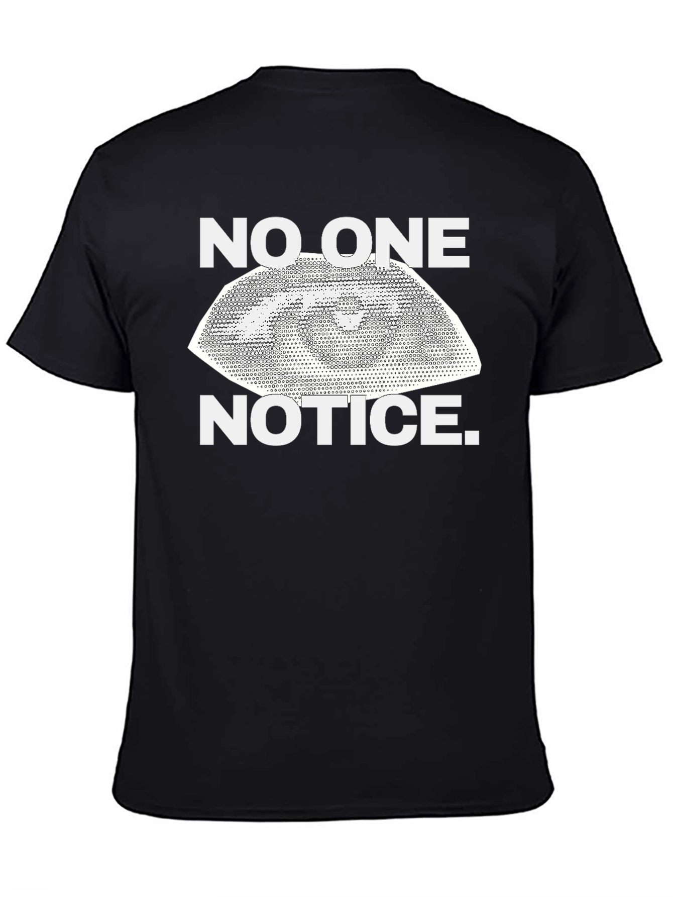 No One Notice Eye Graphic Black T-Shirt