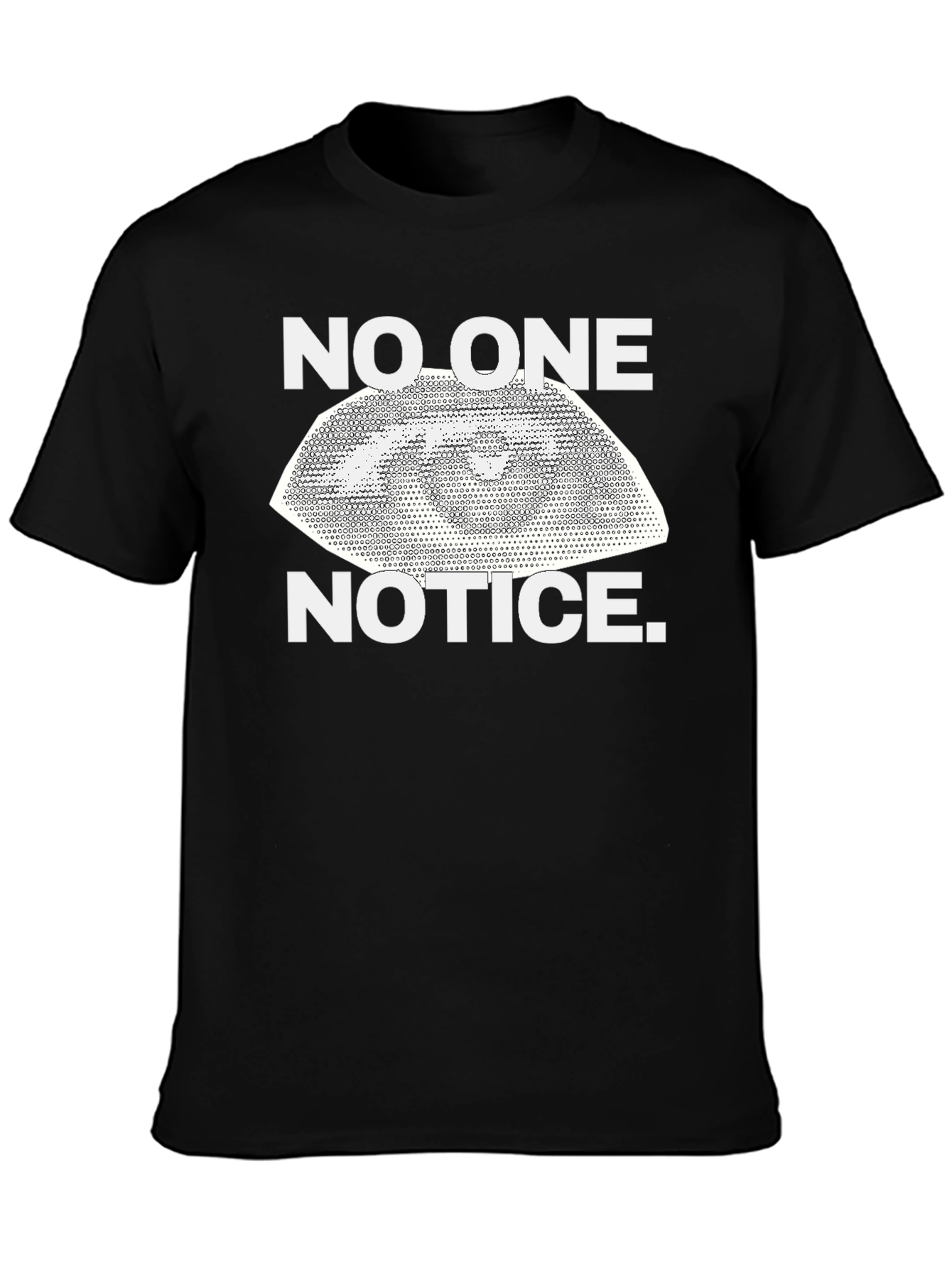 No One Notice Eye Graphic Black T-Shirt