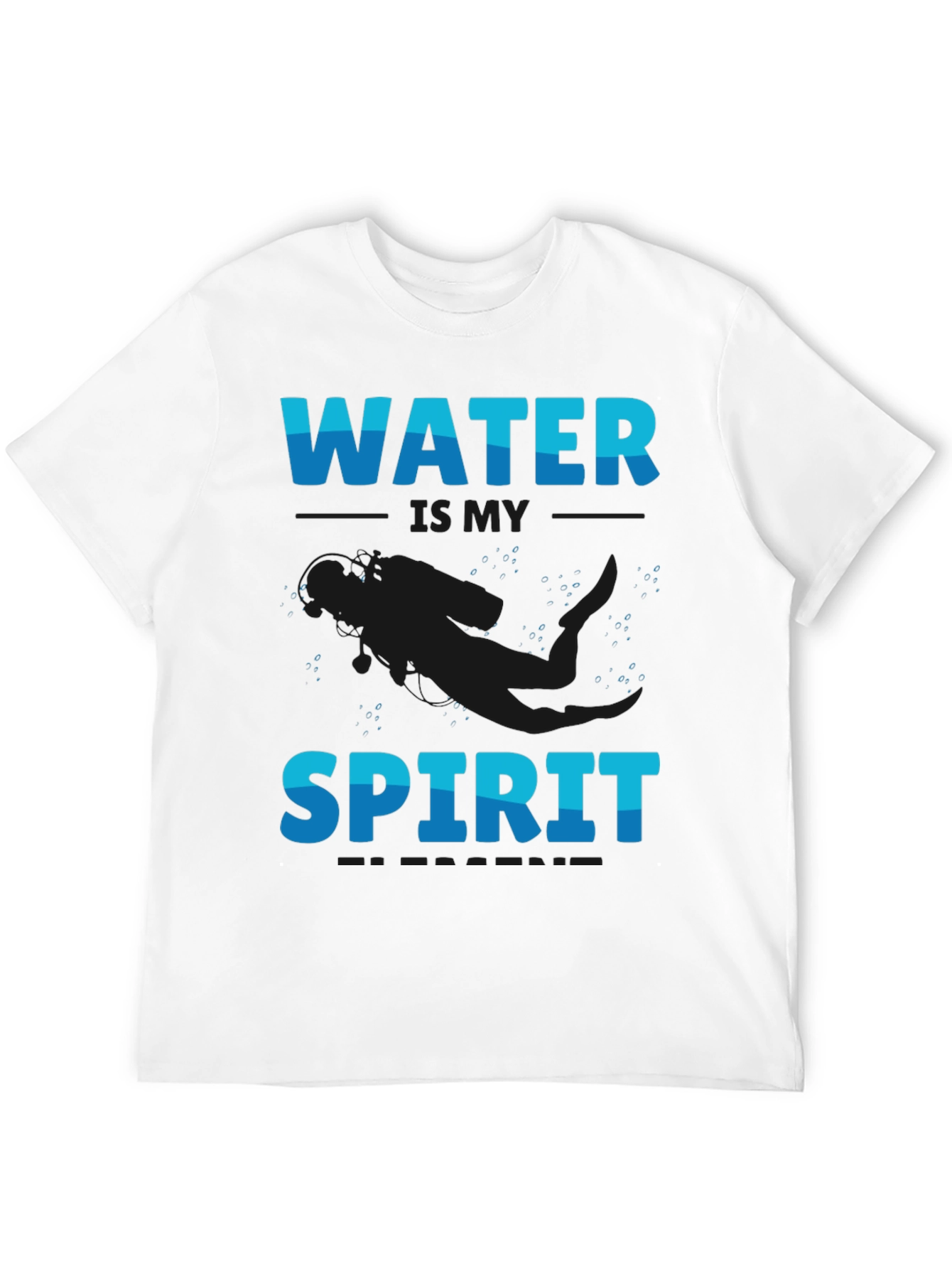 Water is My Spirit Black T-Shirt