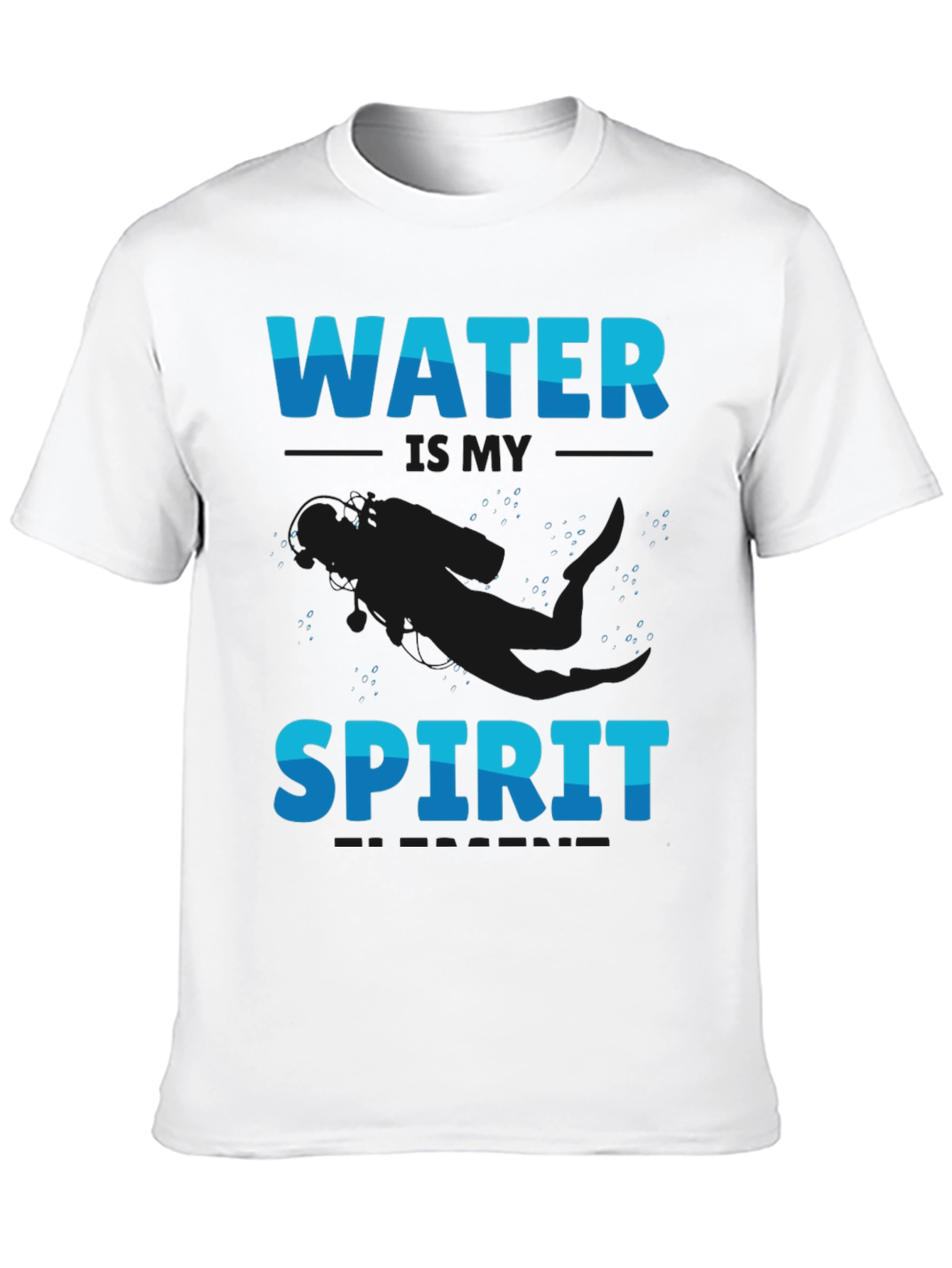Water is My Spirit Black T-Shirt