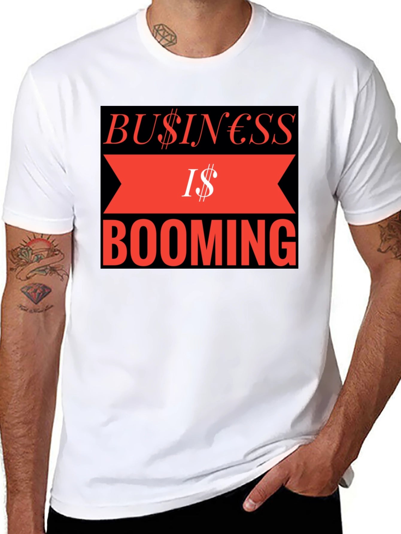 Business is Booming Graphic Tee - Black