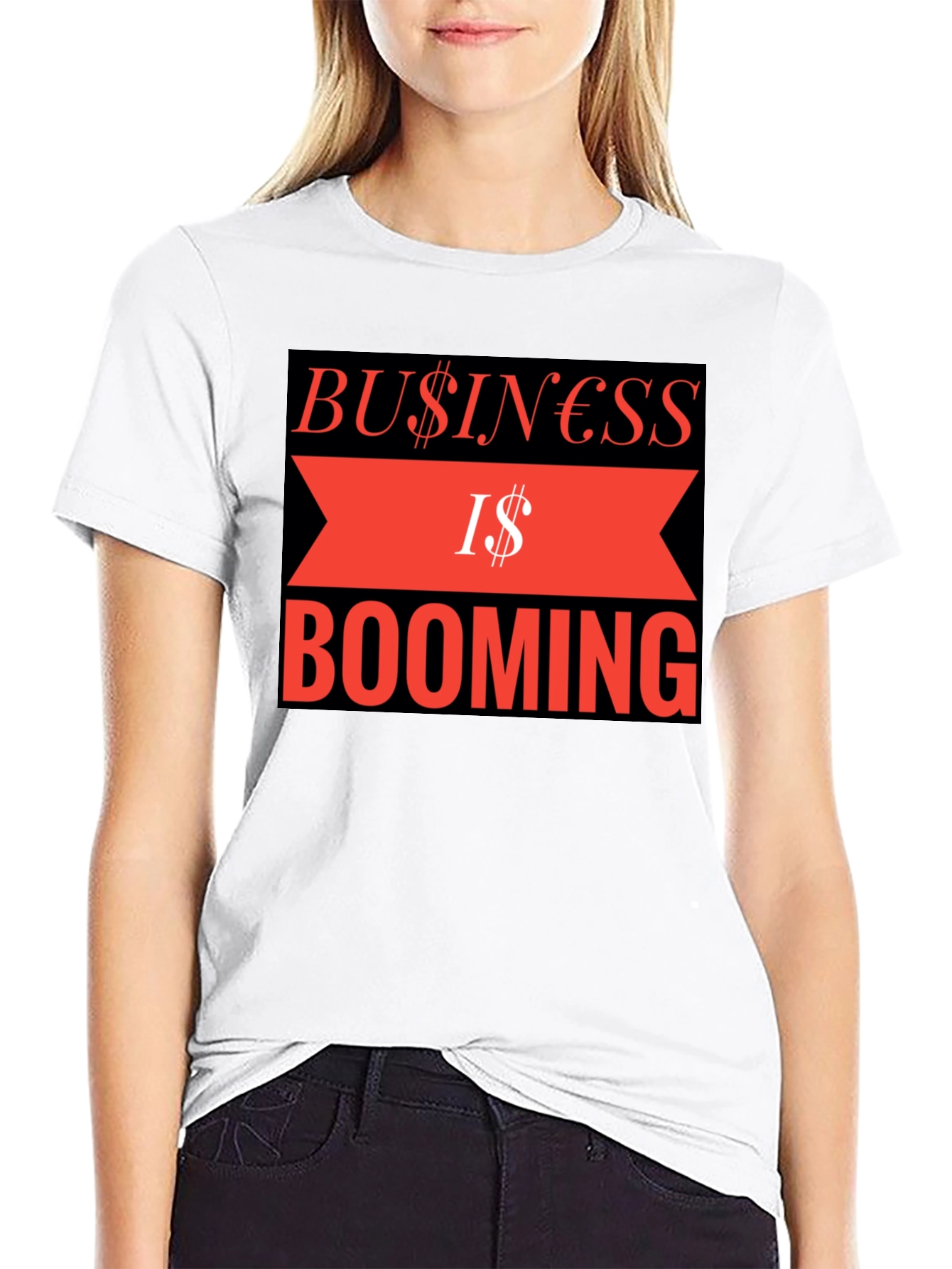 Business is Booming Graphic Tee - Black