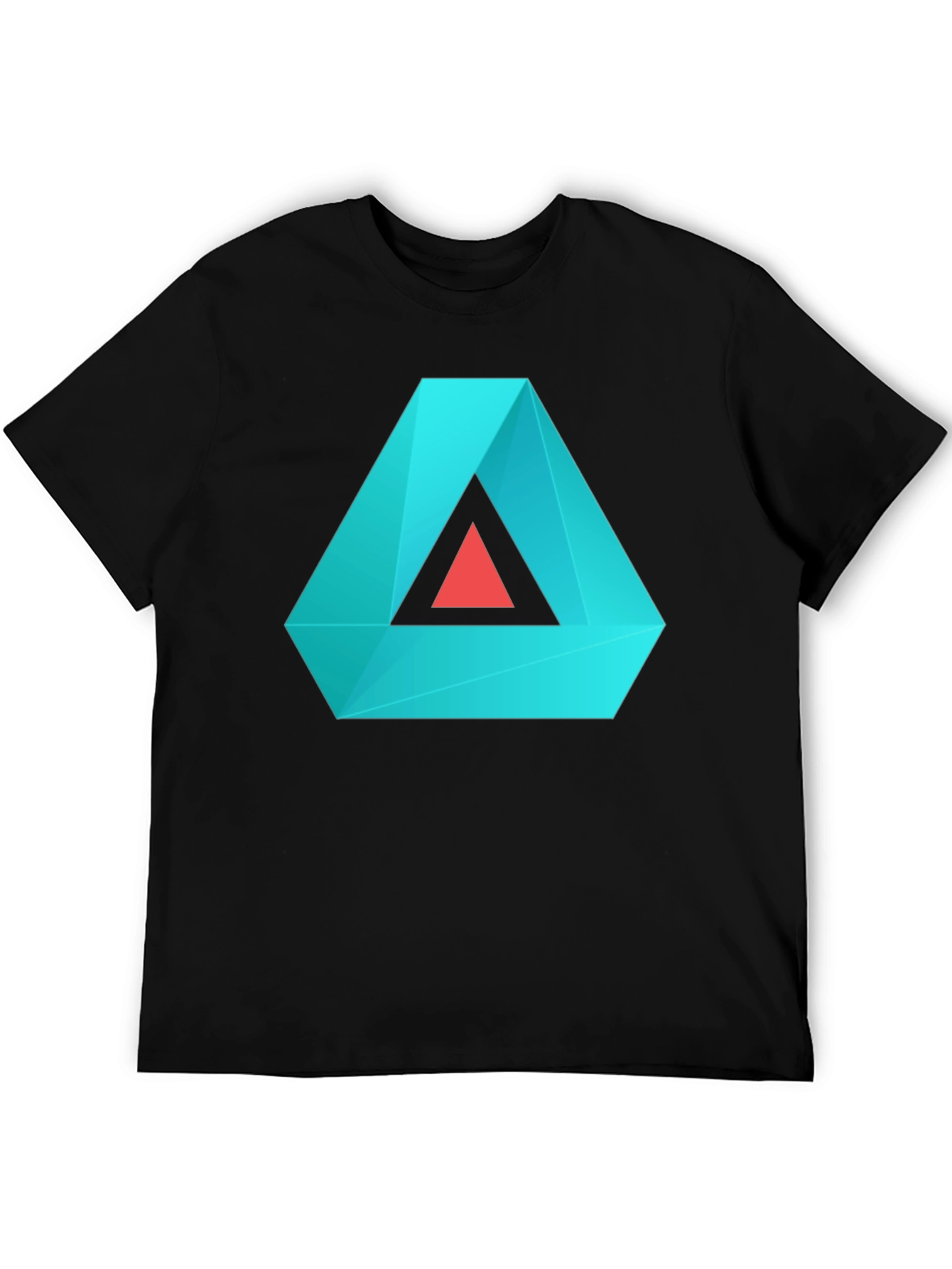 Geometric Triangle Graphic Tee - Modern Casual Style