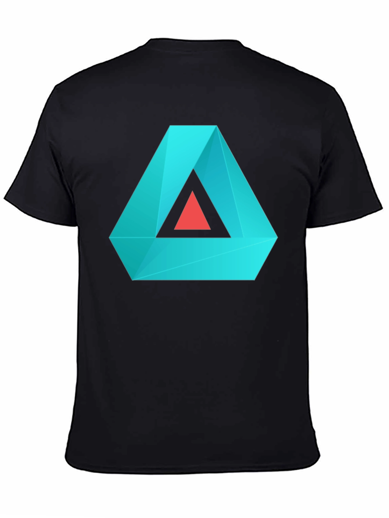 Geometric Triangle Graphic Tee - Modern Casual Style