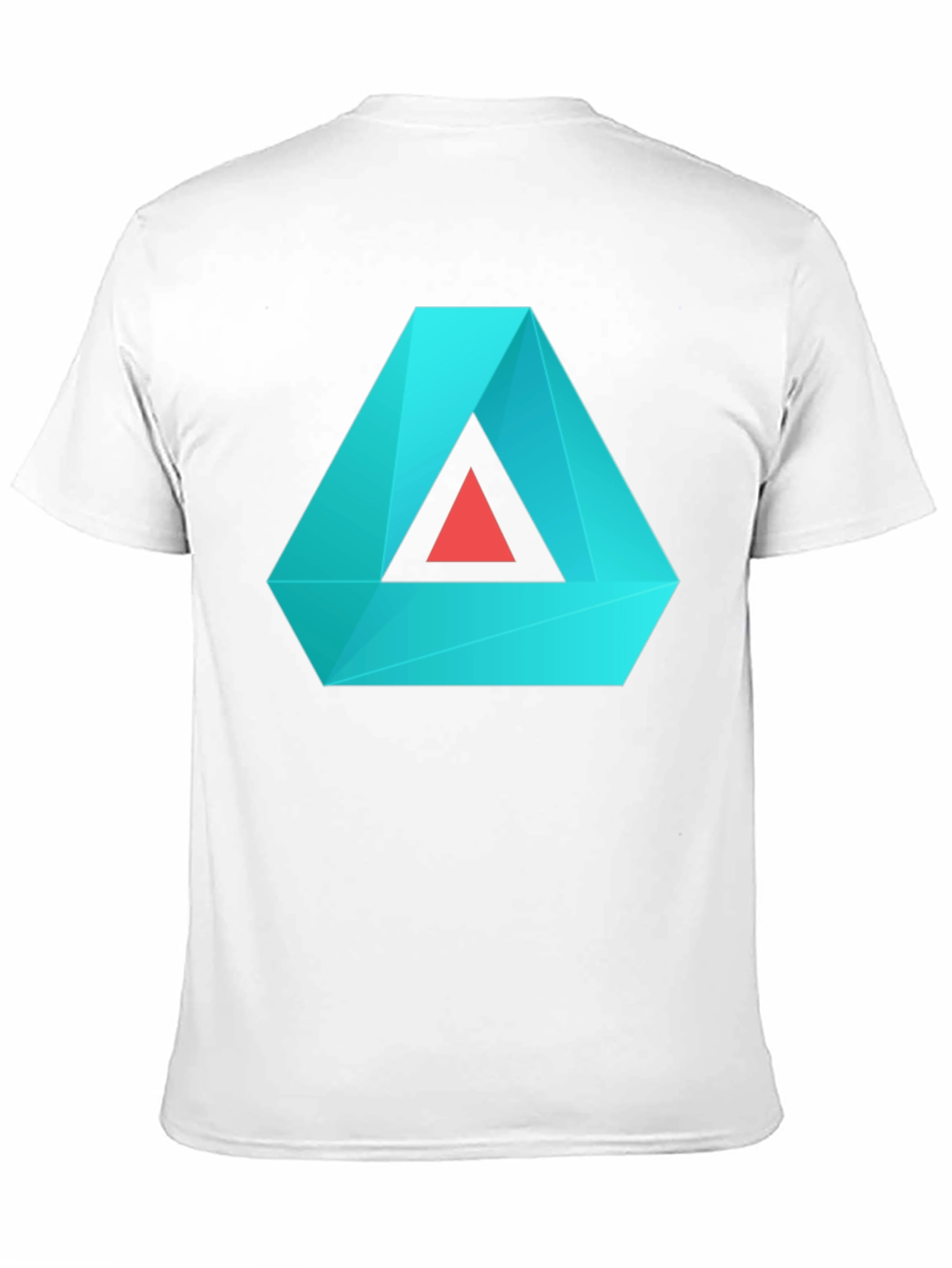 Geometric Triangle Graphic Tee - Modern Casual Style
