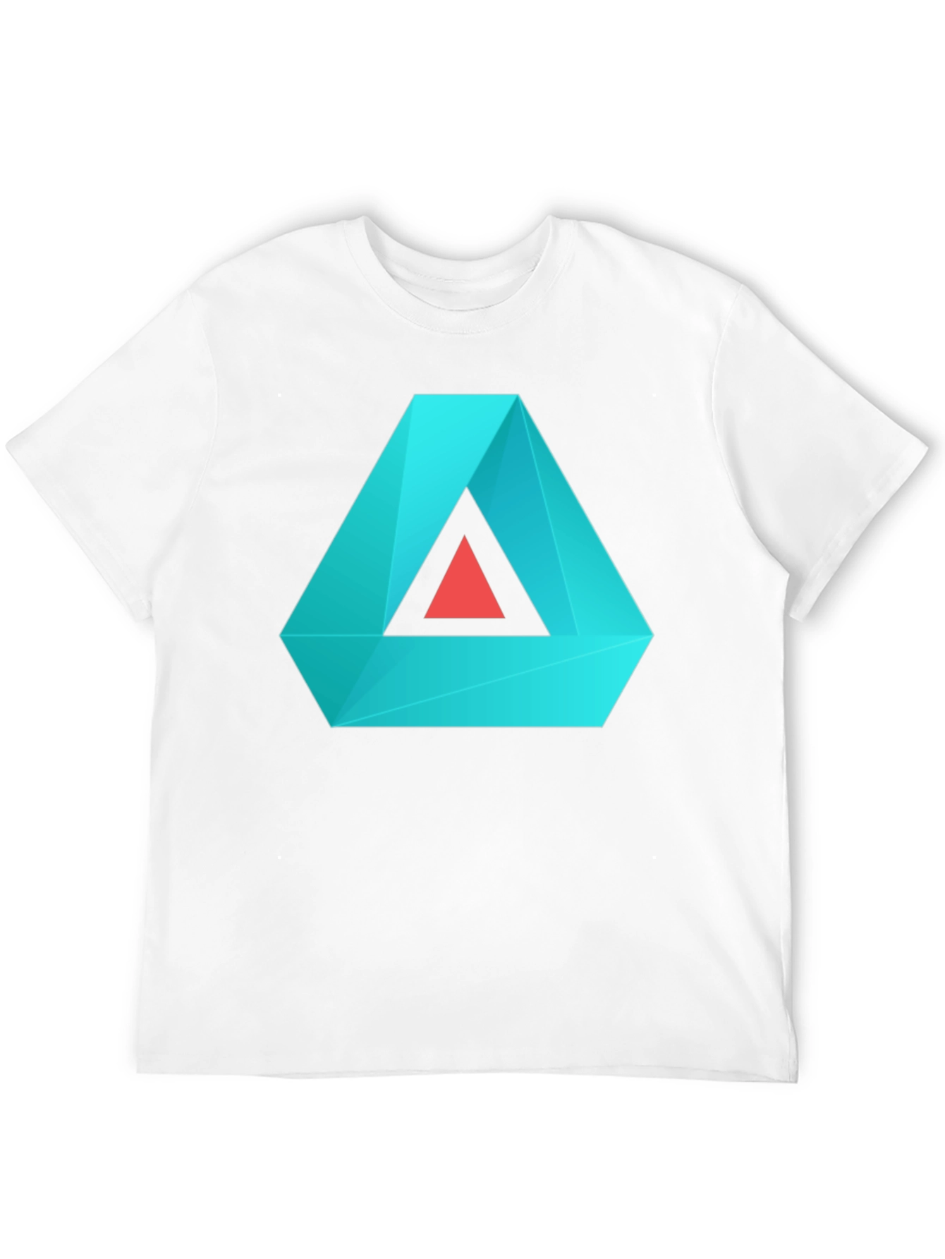 Geometric Triangle Graphic Tee - Modern Casual Style