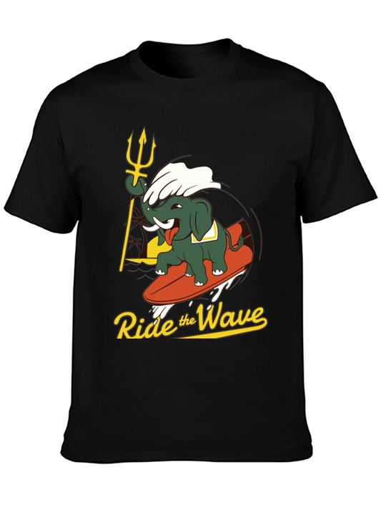 Ride the Wave Elephant Graphic Tee