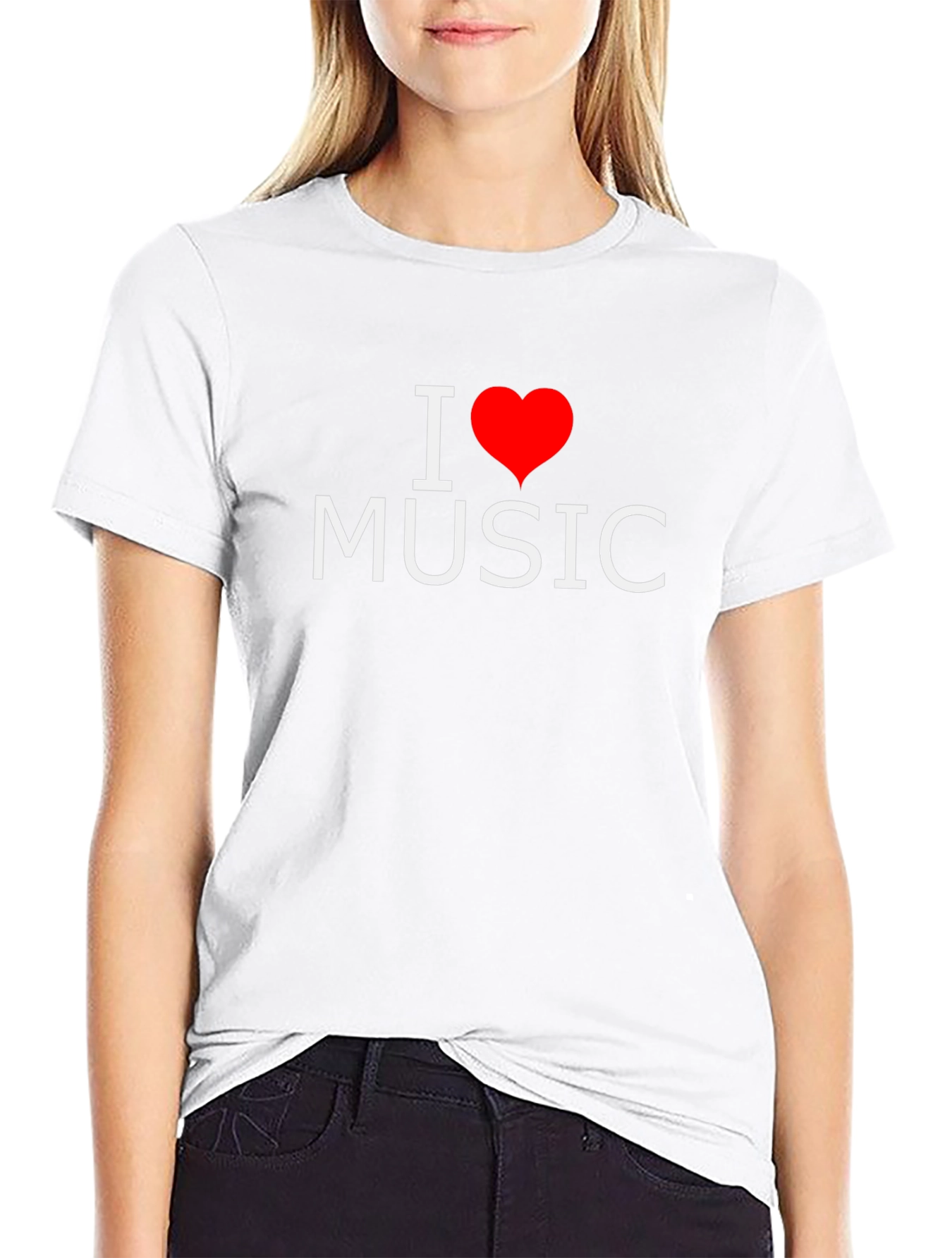 I Heart Music Black T-Shirt