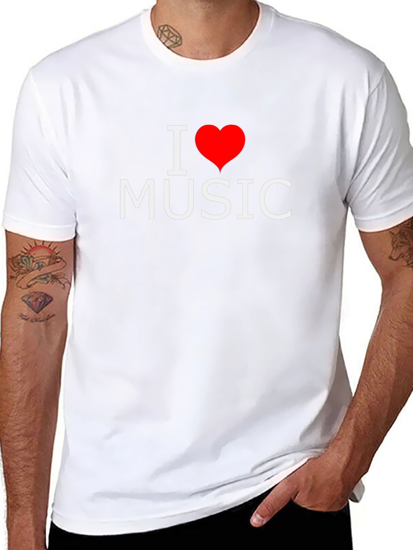 I Heart Music Black T-Shirt