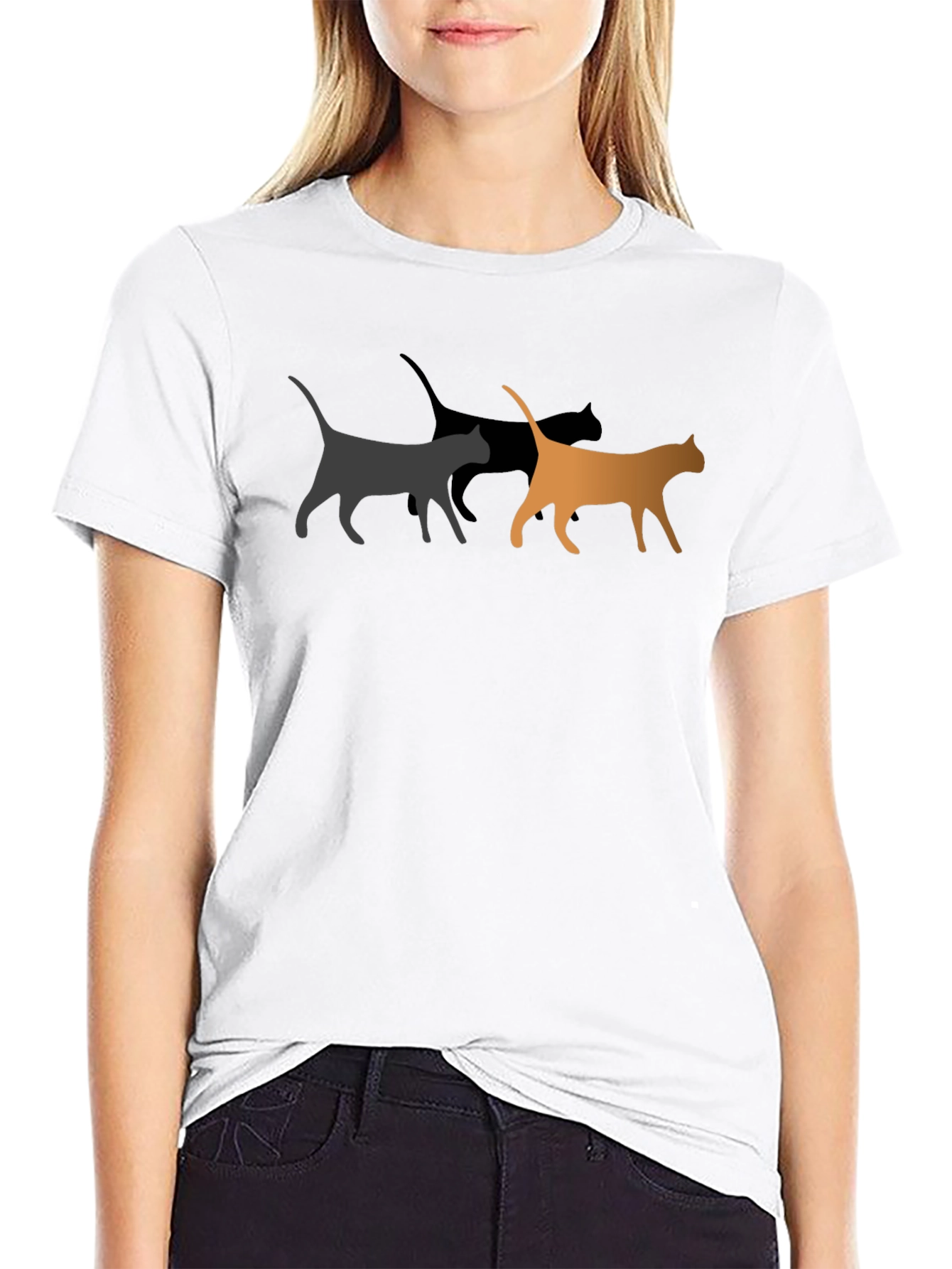 Cool Cat Graphic Tee - Black Unisex T-Shirt