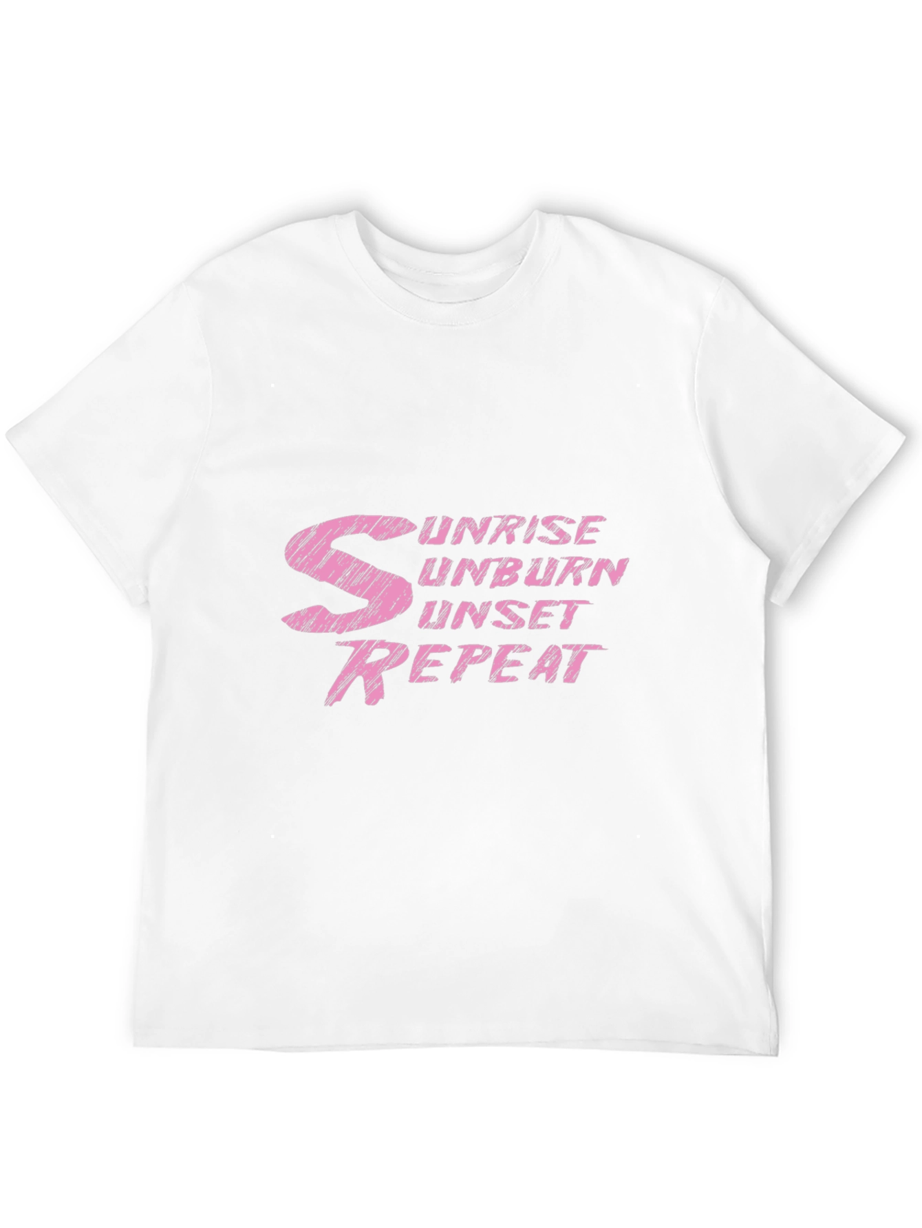Sunrise Unburn Sunset Repeat Graphic Tee - Black Cotton