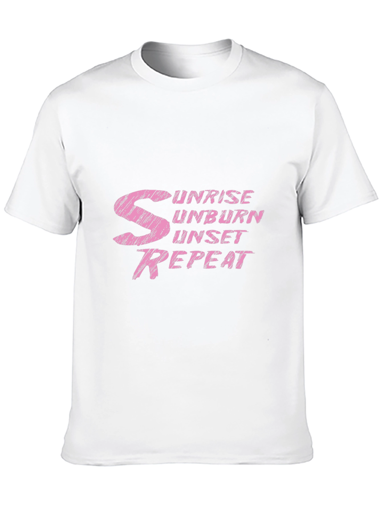 Sunrise Unburn Sunset Repeat Graphic Tee - Black Cotton