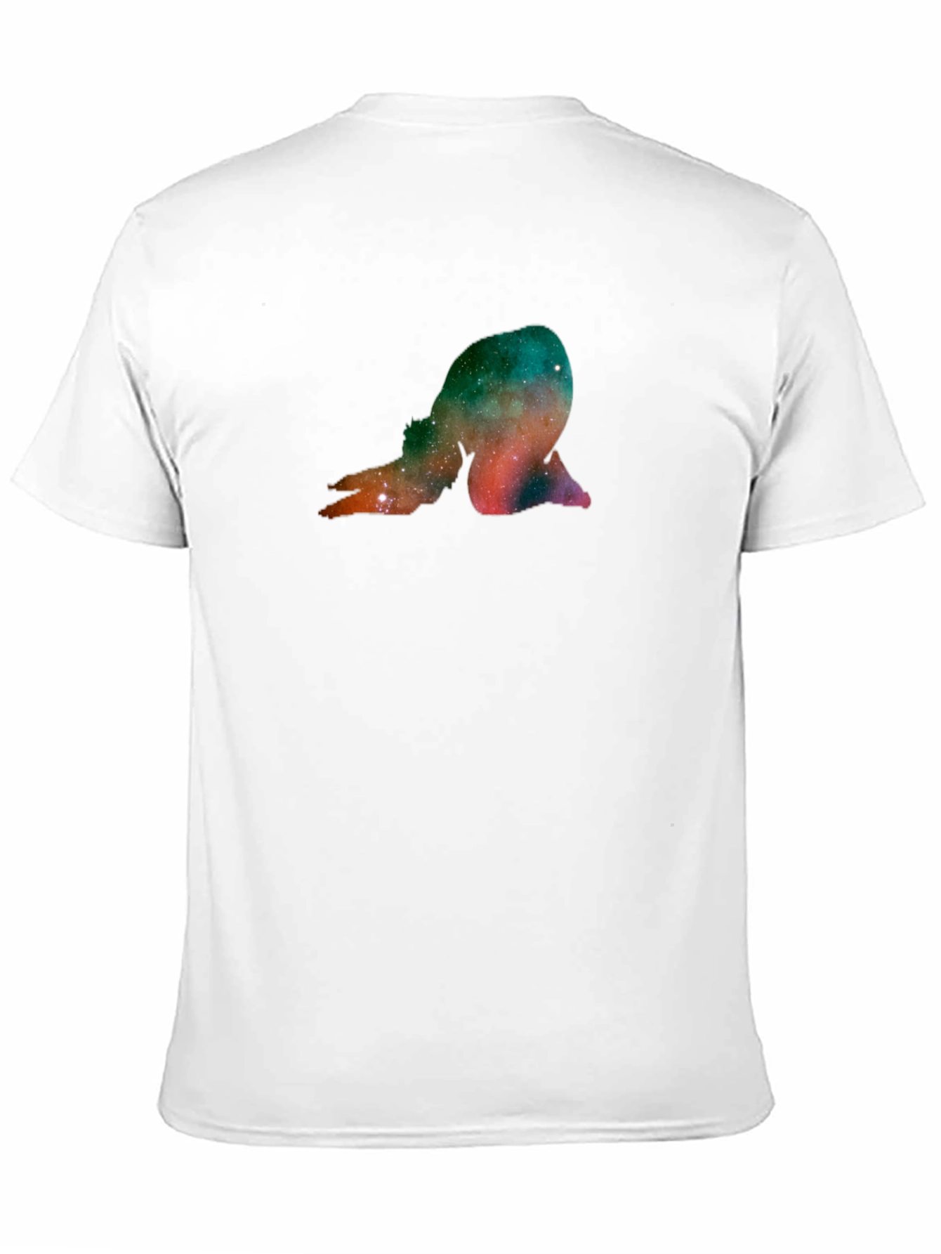 Cosmic Yoga Pose Graphic Black T-Shirt