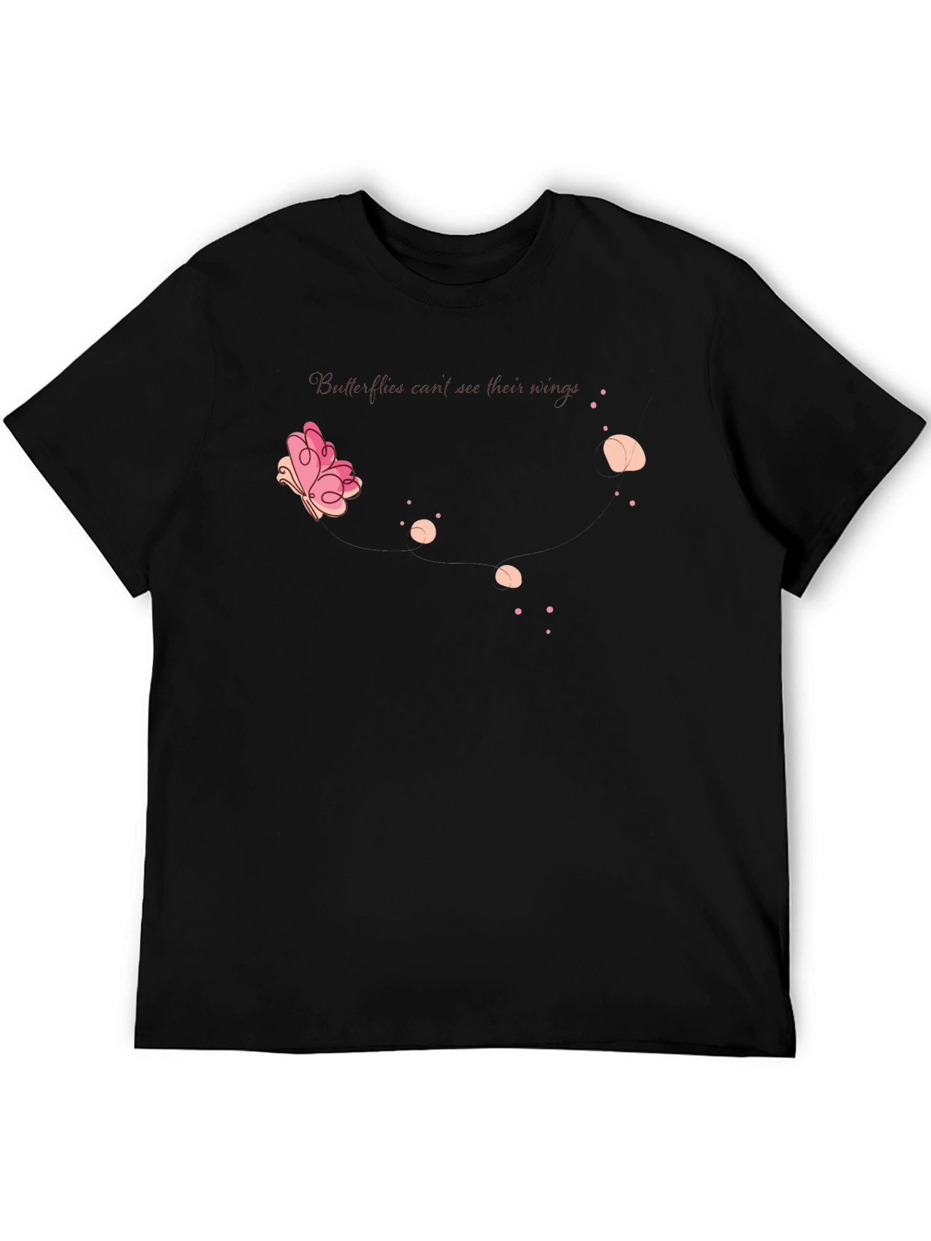 Butterfly Tea Party Black T-Shirt