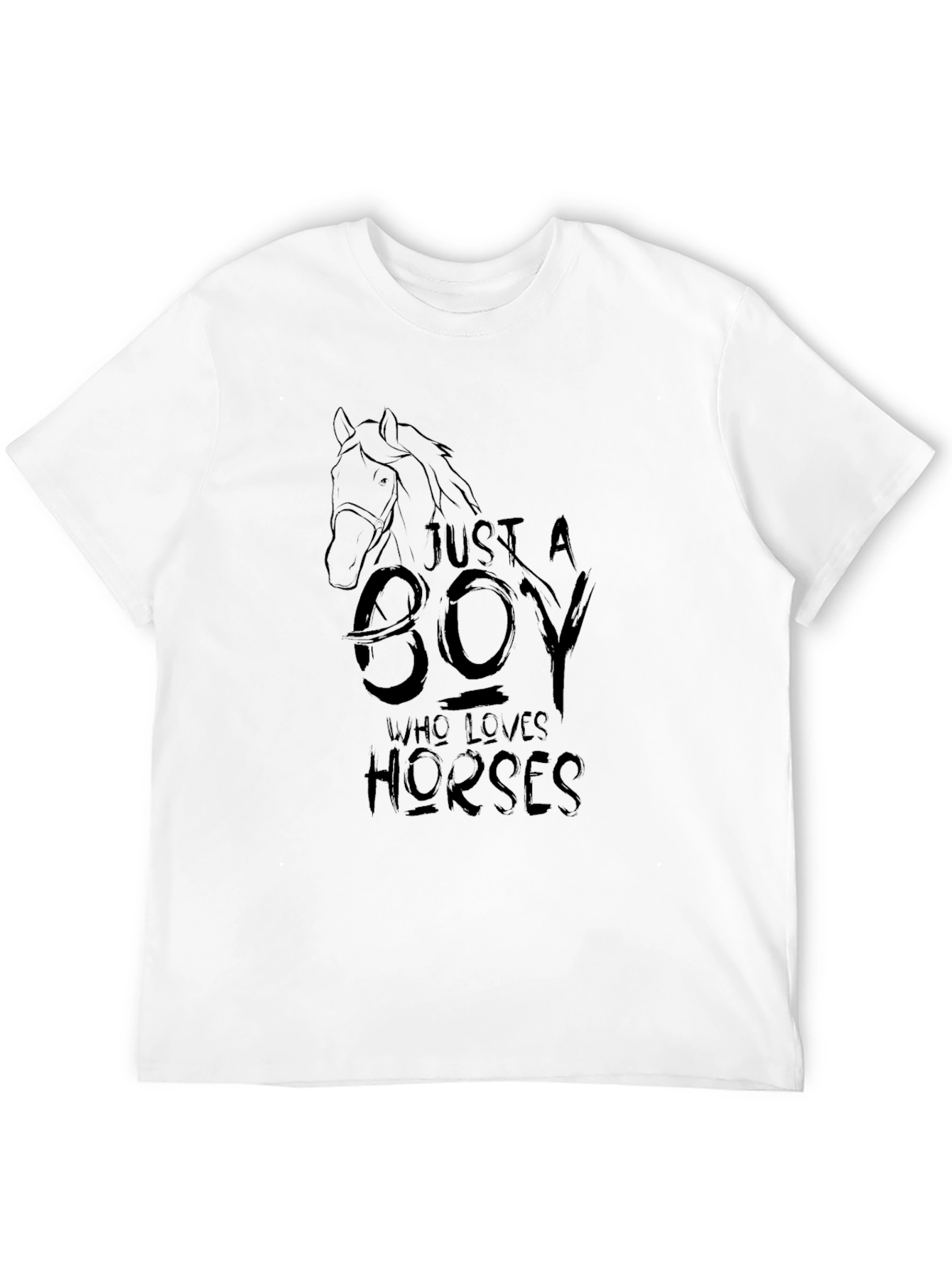 Just a Boy Who Loves Horses Graphic Tee