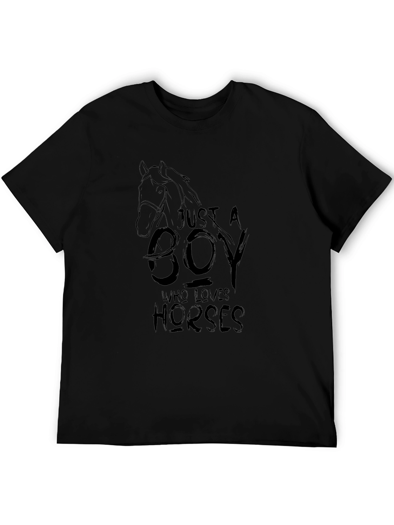 Just a Boy Who Loves Horses Graphic Tee