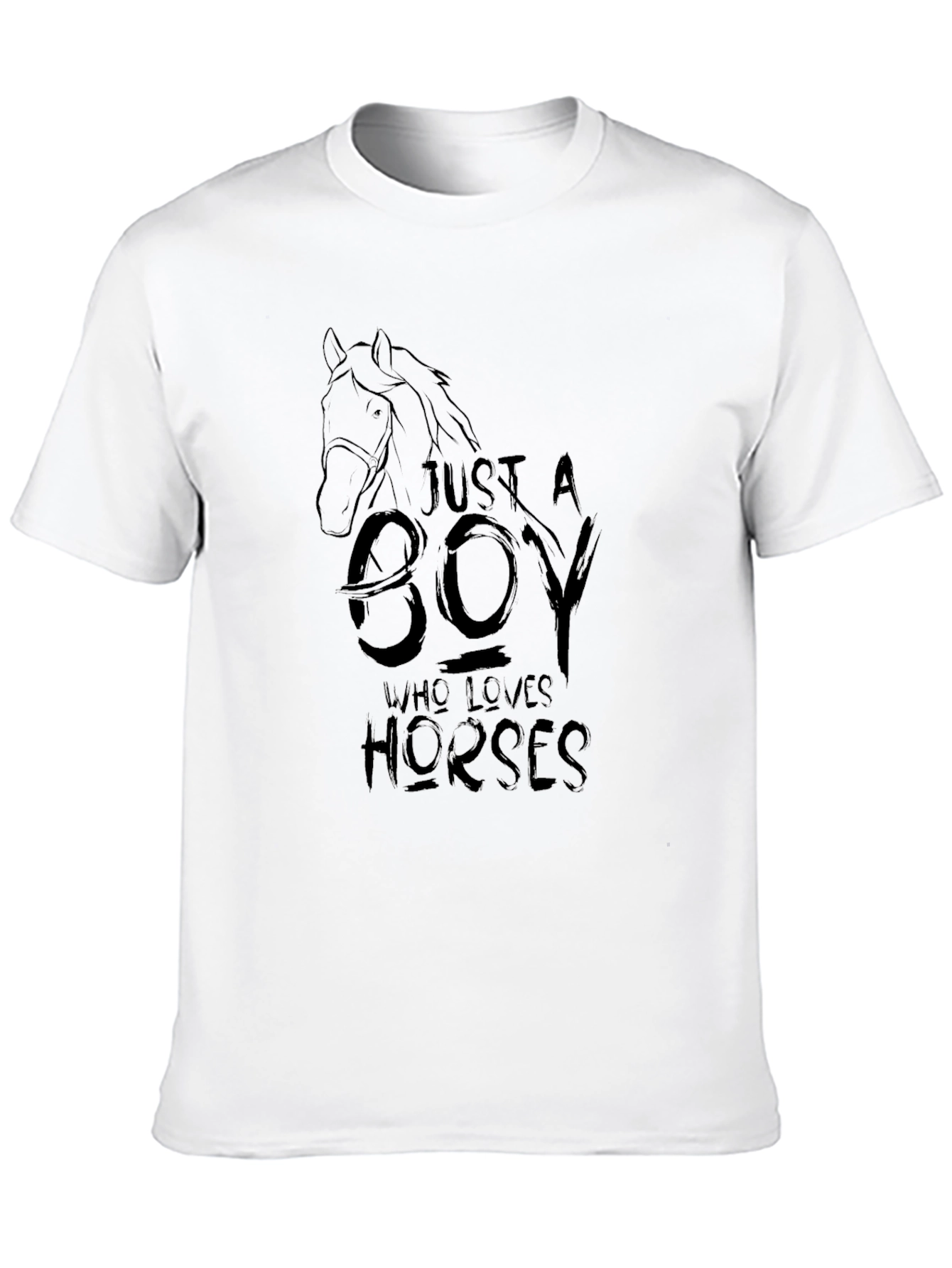 Just a Boy Who Loves Horses Graphic Tee