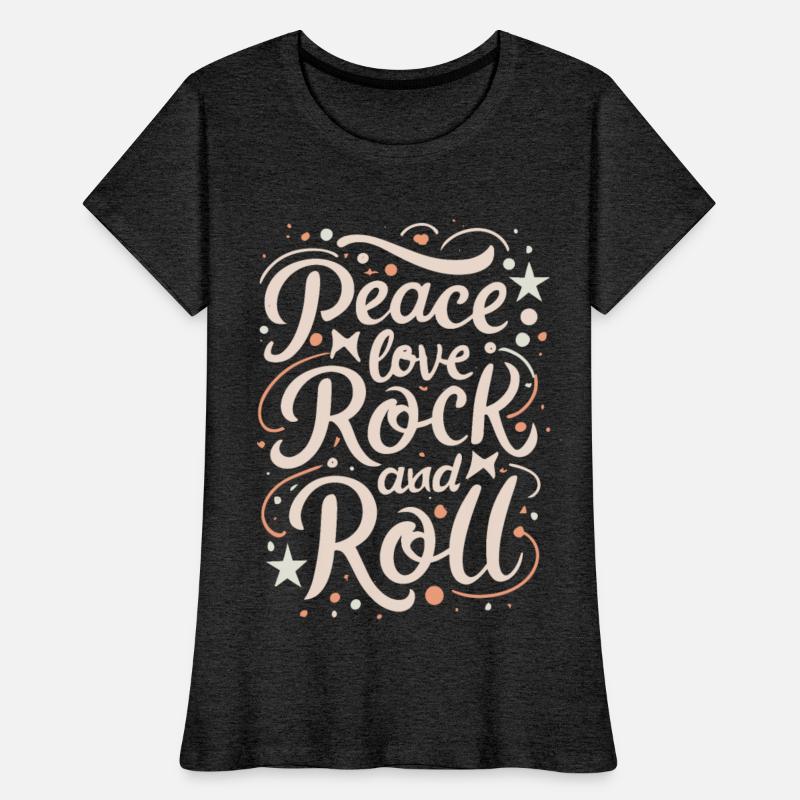 Peace Love Rock And Roll Statement Motto