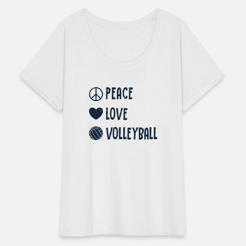 Peace Love Volleyball Player Coach Team Trainer