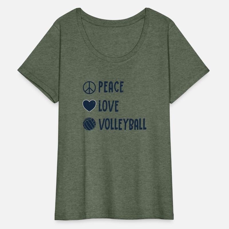 Peace Love Volleyball Player Coach Team Trainer