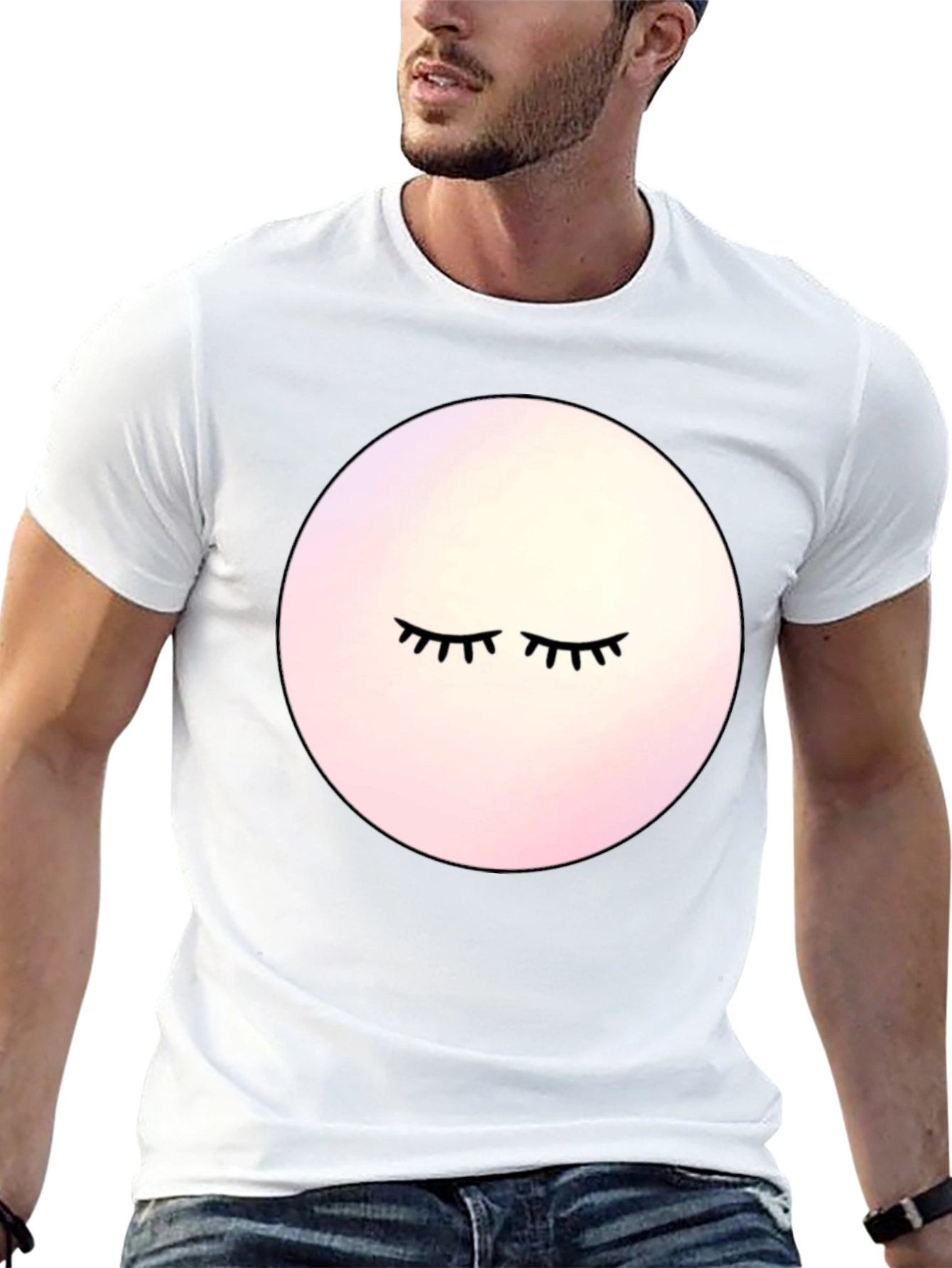 Eyelash Graphic Black T-Shirt