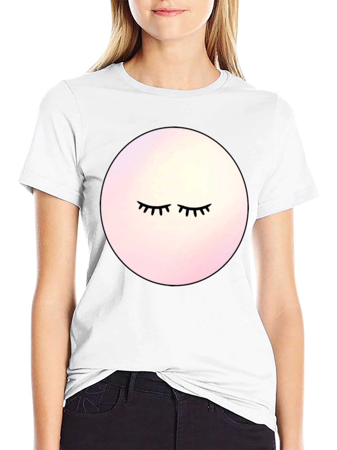 Eyelash Graphic Black T-Shirt