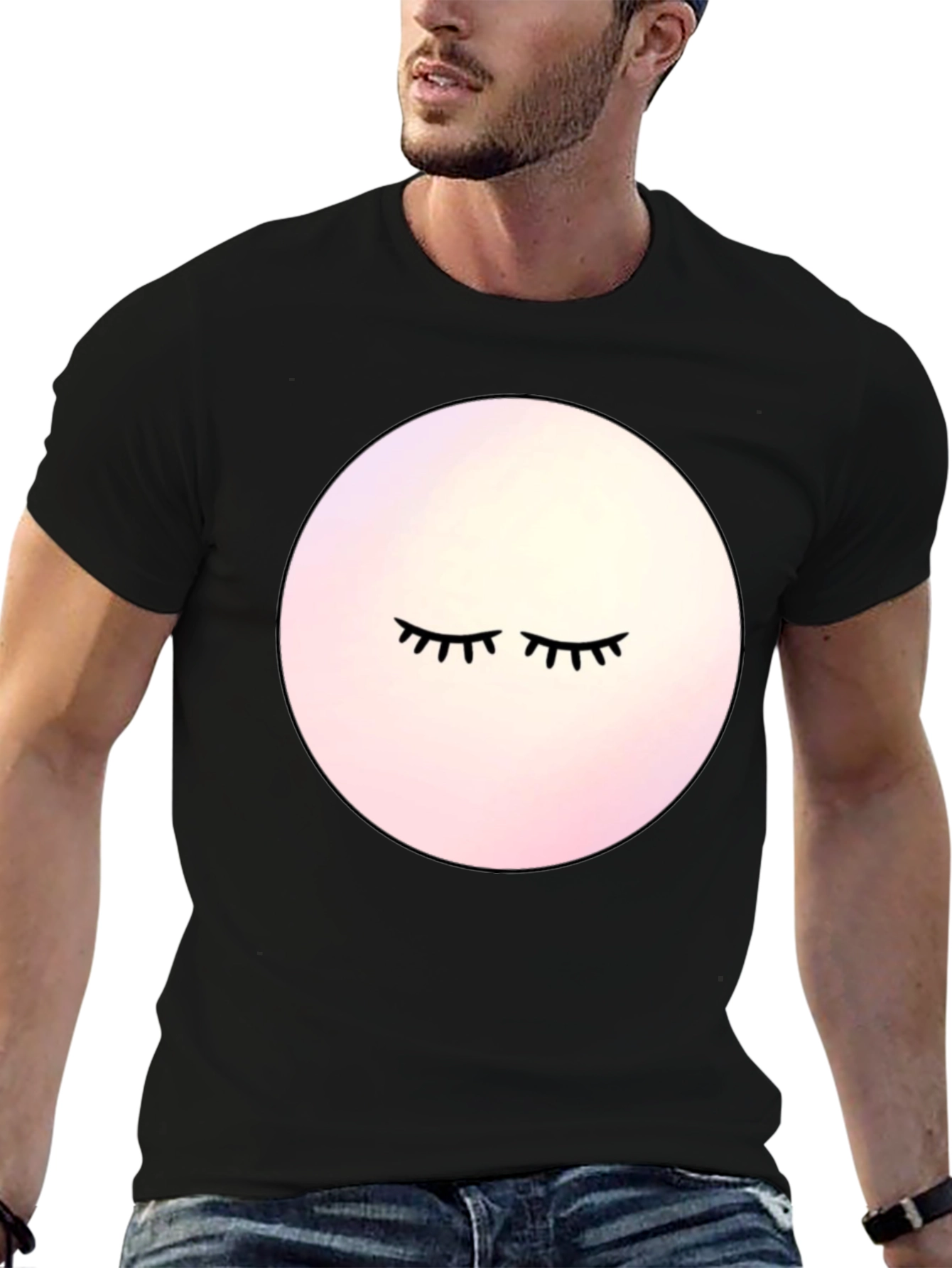Eyelash Graphic Black T-Shirt
