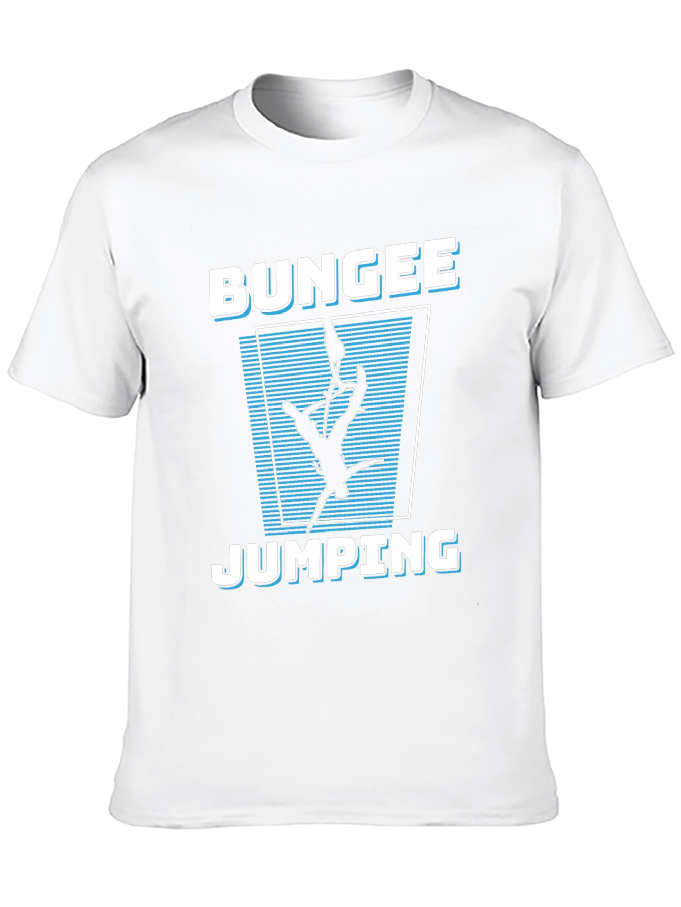 Bungee Jumping Graphic Tee - Black Cotton T-Shirt