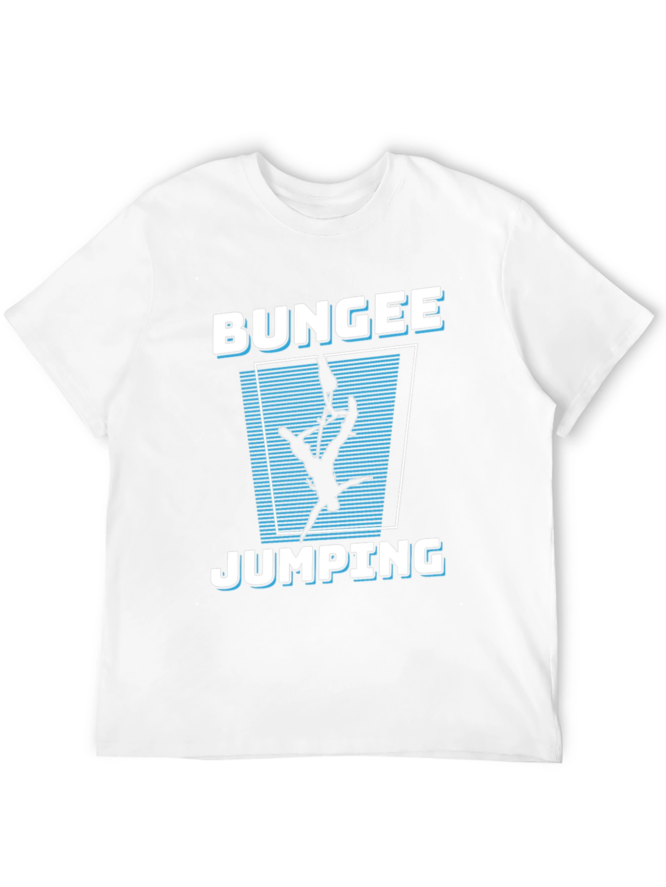 Bungee Jumping Graphic Tee - Black Cotton T-Shirt