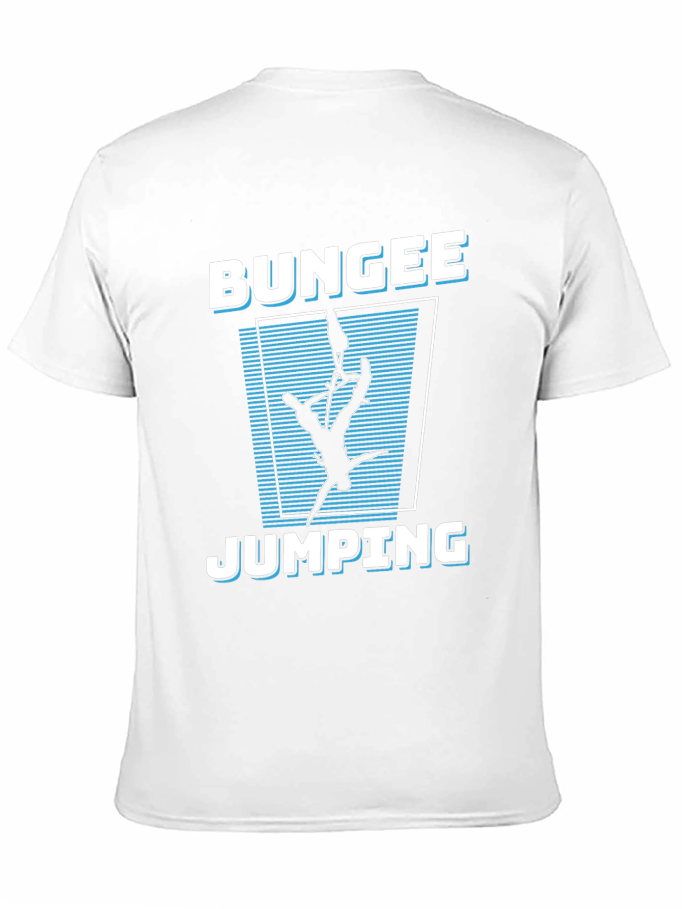 Bungee Jumping Graphic Tee - Black Cotton T-Shirt