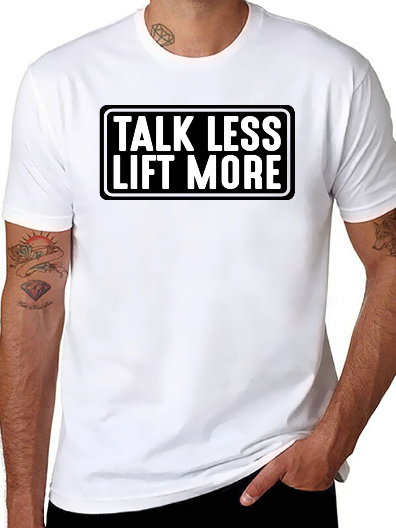 Talk Less Lift More Graphic Tee - Black