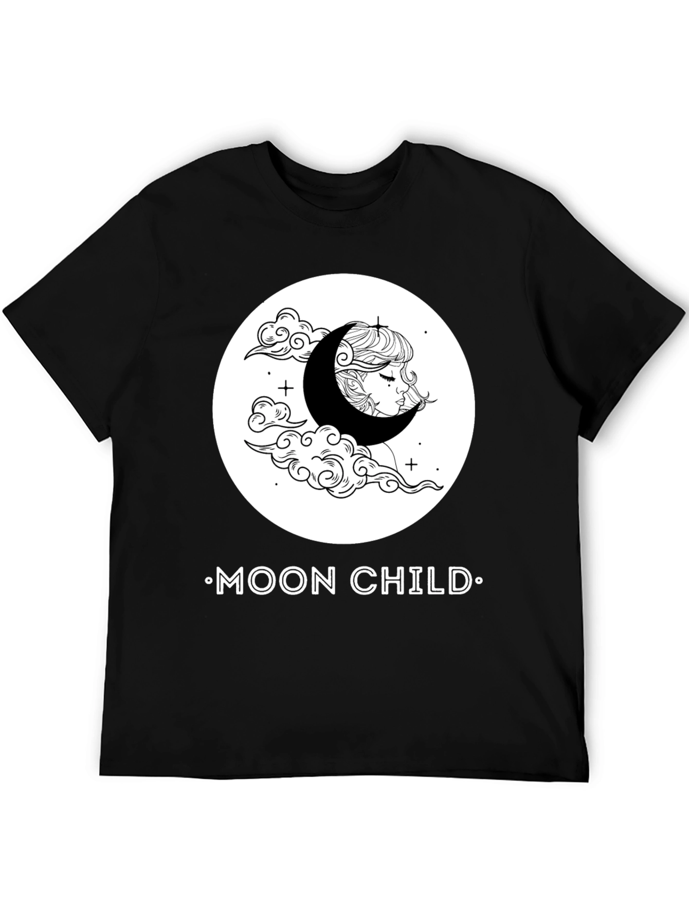 Moon Child Graphic T-Shirt - Unisex Black Tee