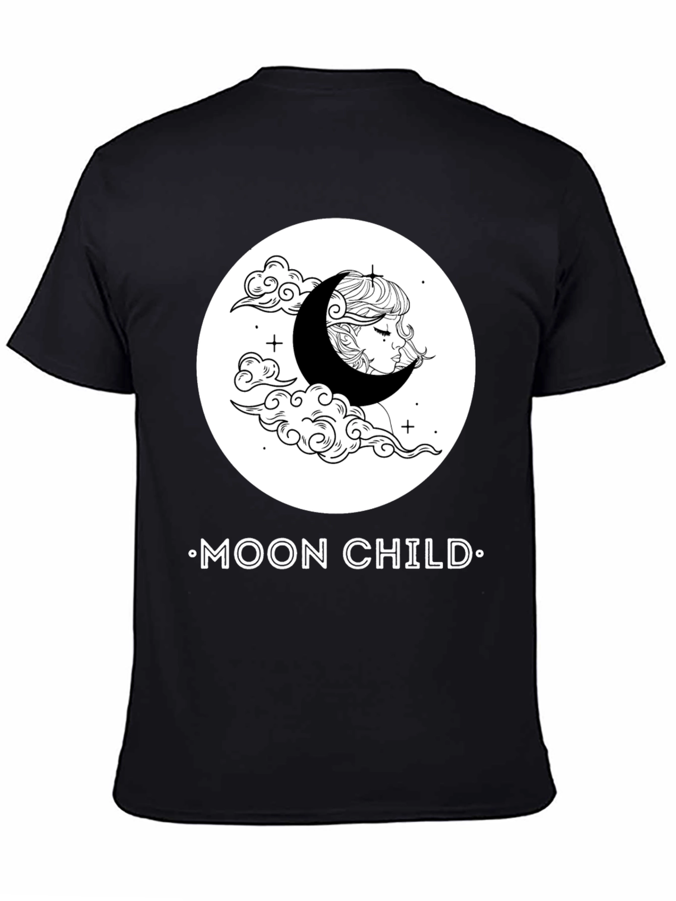 Moon Child Graphic T-Shirt - Unisex Black Tee