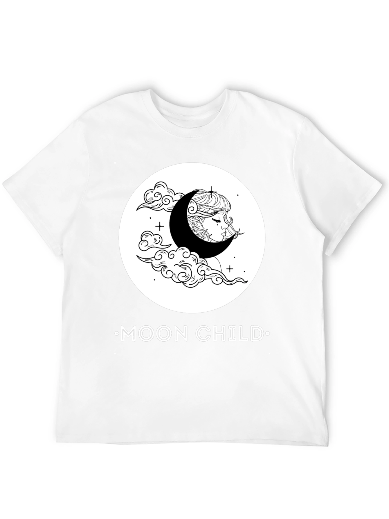 Moon Child Graphic T-Shirt - Unisex Black Tee