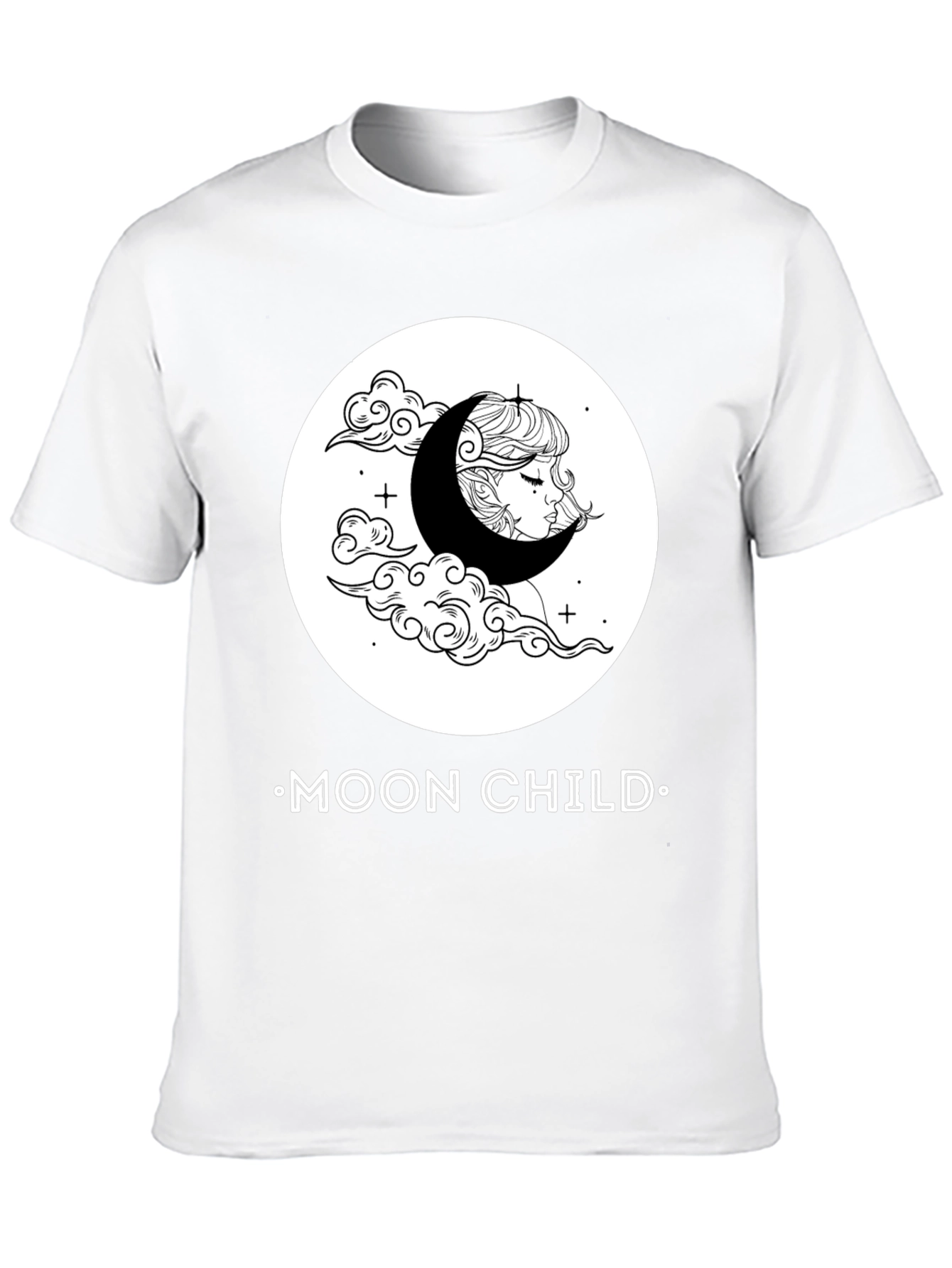 Moon Child Graphic T-Shirt - Unisex Black Tee