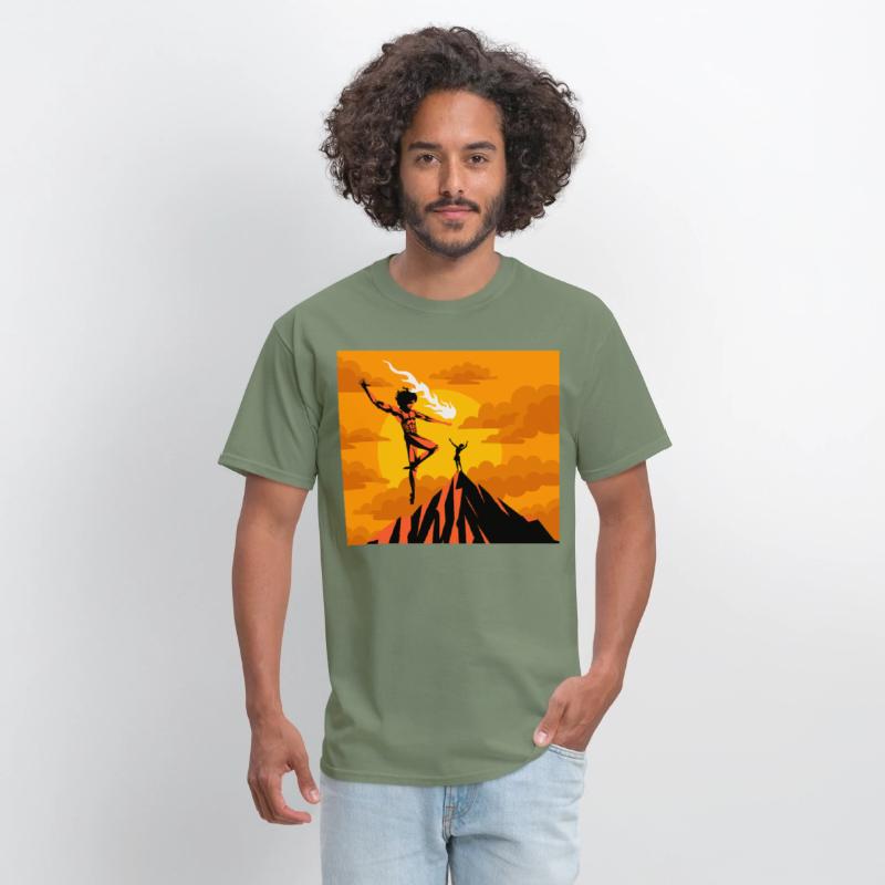 prometheus titan giving fire to human
