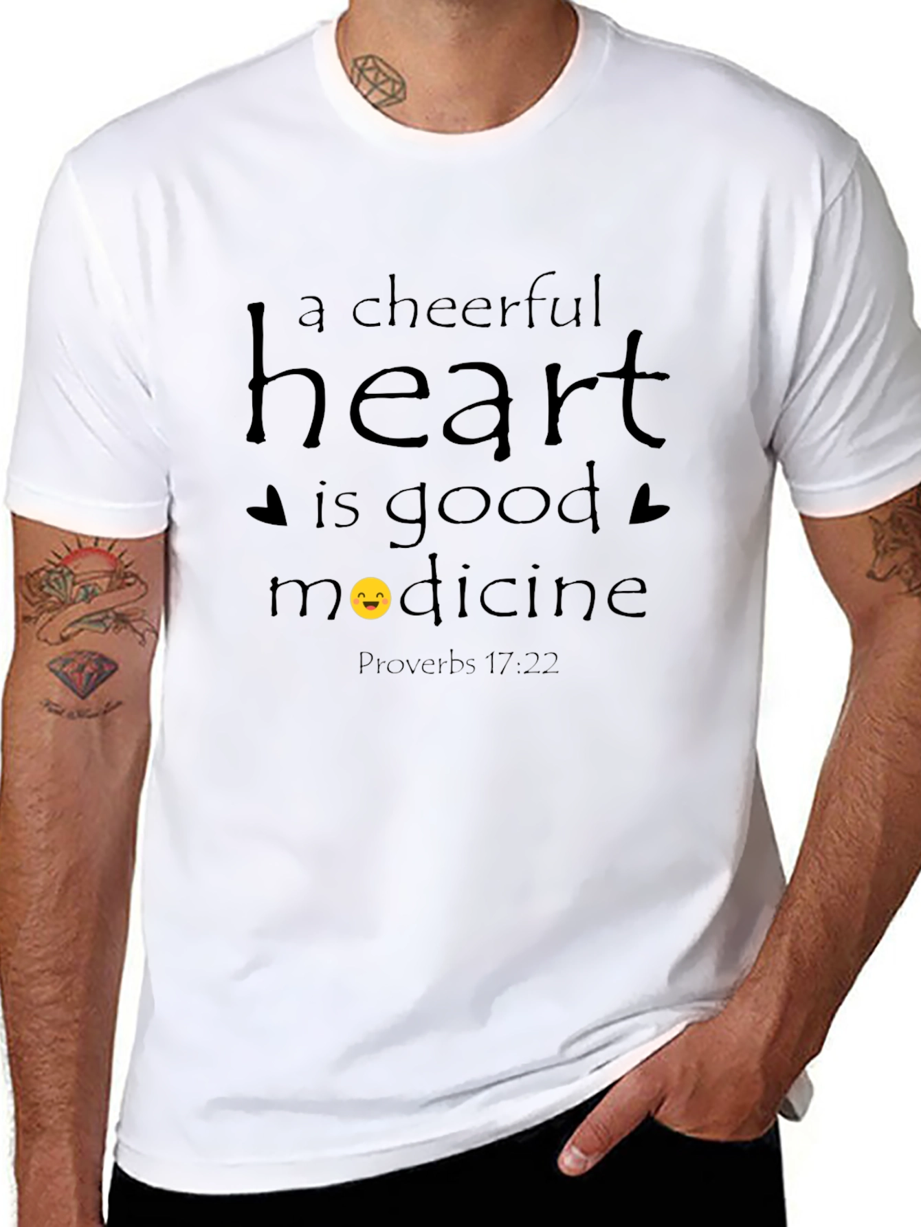 Cheerful Heart T-Shirt - Proverbs 17:22