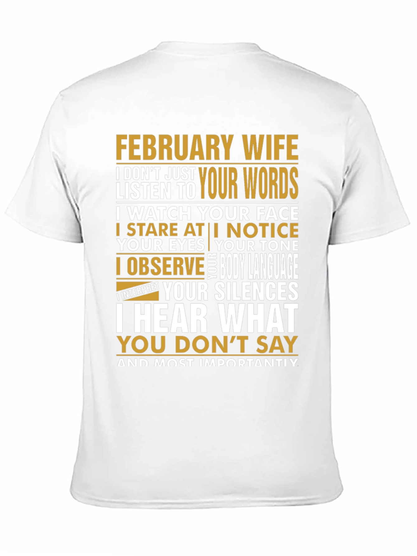 February Wife Graphic T-Shirt - Black