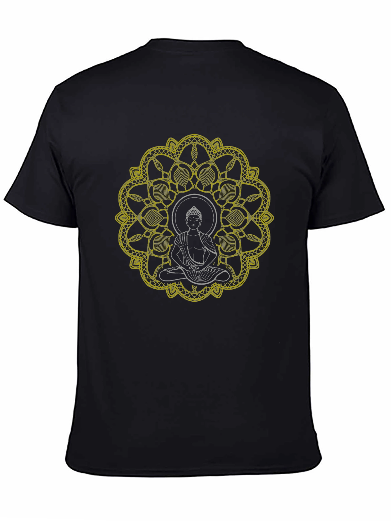 Buddha Mandala Graphic T-Shirt - Black