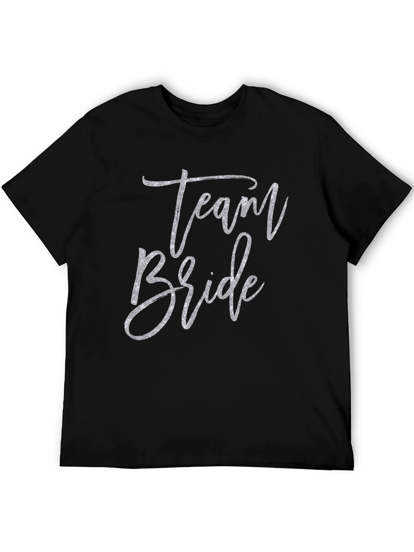 Team Bride Black Crew Neck T-Shirt